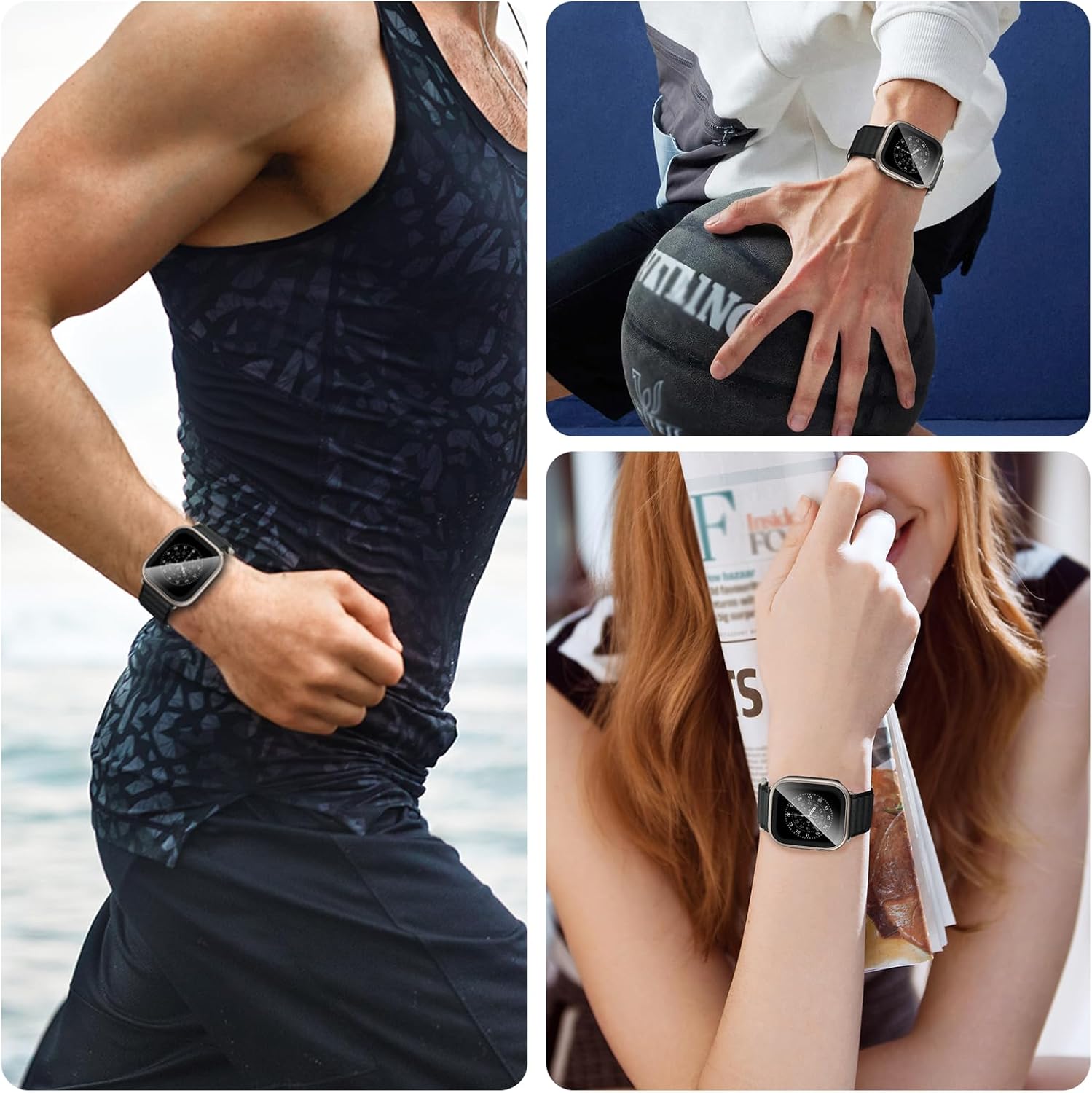 3 in-1 Metal Cover Compatible with Apple Watch Series 11/10 Case 46mm for Women Men, Ultra-Thin Lightweight Built-in Screen Protector for iWatch Series 11/10 46mm (Titanium) - Image 7