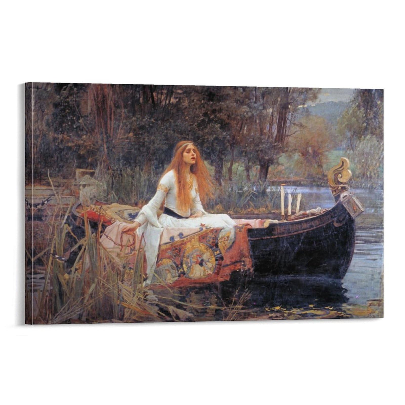 John William Waterhouse Prints The Lady of Shalott 1888 Wall Art Poster Canvas Art And Wall Art Picture Print Modern Family Bedroom Decor 20x30inch(50x75cm) โ image 1