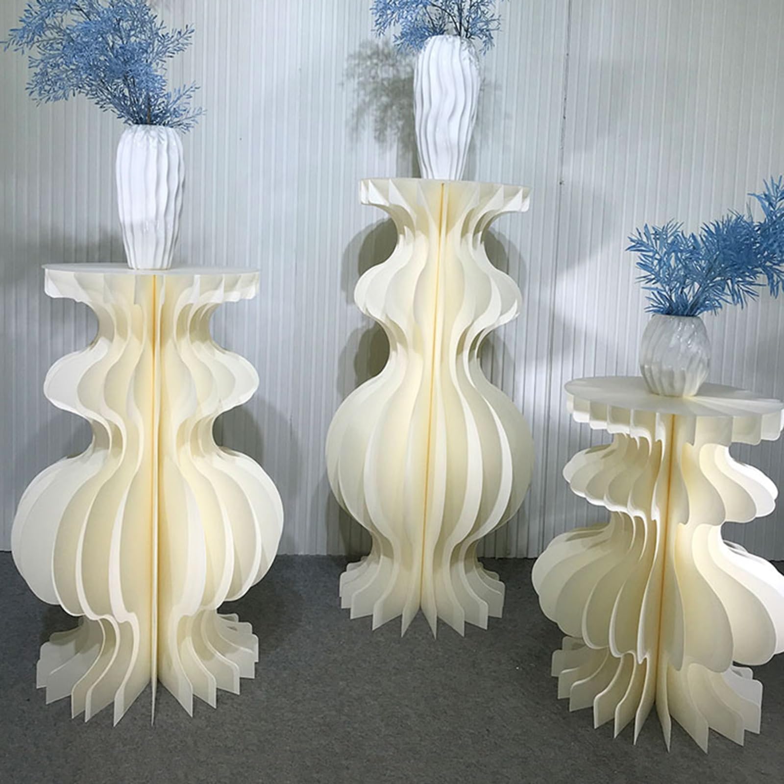 YTBHSHXZ plinth， 3PCS Cylinder Pedestal Stands for Parties,pedestal stand for parties Display, Flower Stand