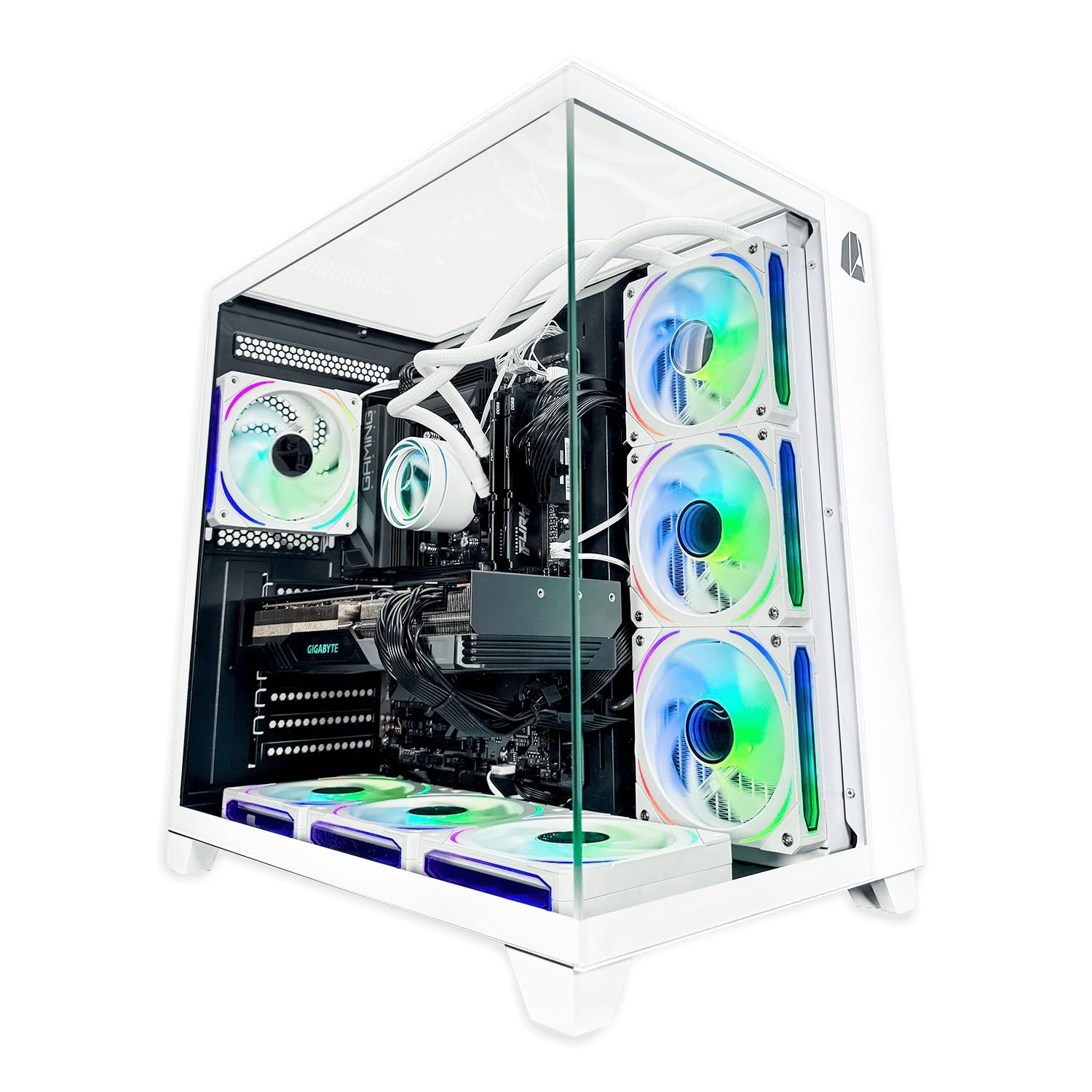 NitroPC - Extreme Nitro Gaming PC (Intel Core i9 12900K 16/24 5.2GHz, RTX 5070 12GB, RAM 32GB, M.2 1TB, Windows 11, WiFi) Desktop, PC Gamer (White)