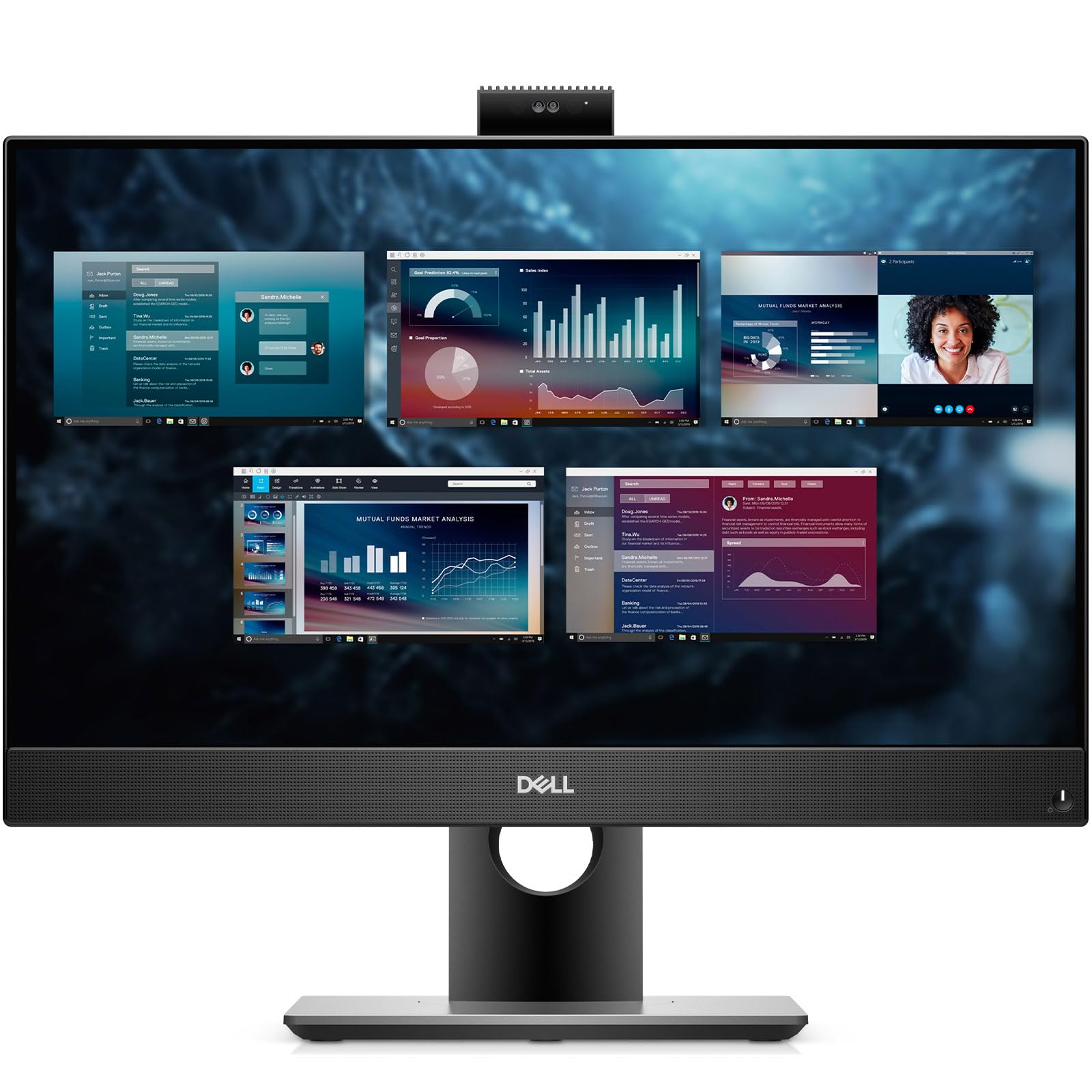All In One PC Computer Desktop Dell OptiPlex 7490 AIO, Schermo 24" Full HD, Processore Core i5-10400, Memoria Ram 16GB, Disco SSD 512GB, Webcam, Win 11 PRO (Ricondizionato)