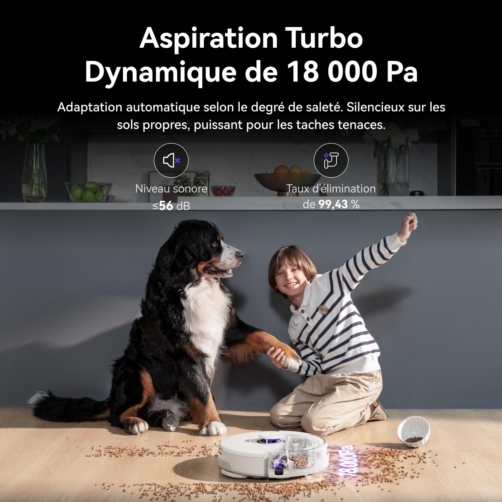 NARWAL Freo Z10 Ultra Robot Aspirateur Laveur, Balai Intelligent 18000Pa - Extension Serpillère Dynamique, Système Anti-Enchevêtrement, Nettoyage Humide/Sèche, Station Tout-en-Un