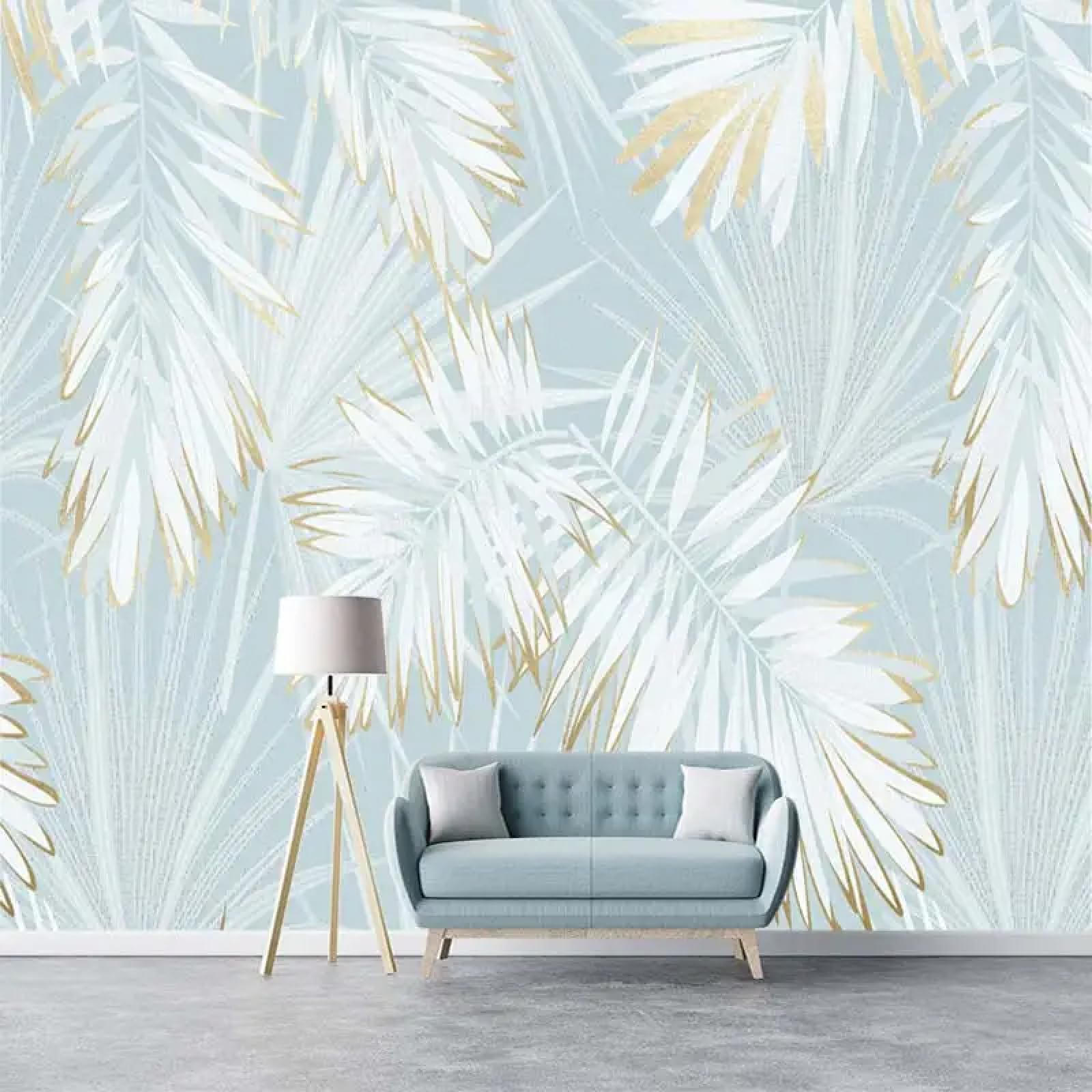 KoKoty Wall Mural Wallpaper 3D Nordic Banana Leaf Tropical plant-250 x 200 cm-Silk Custom 3D Wallpaper Living Room The Wall for Bedroom Mural