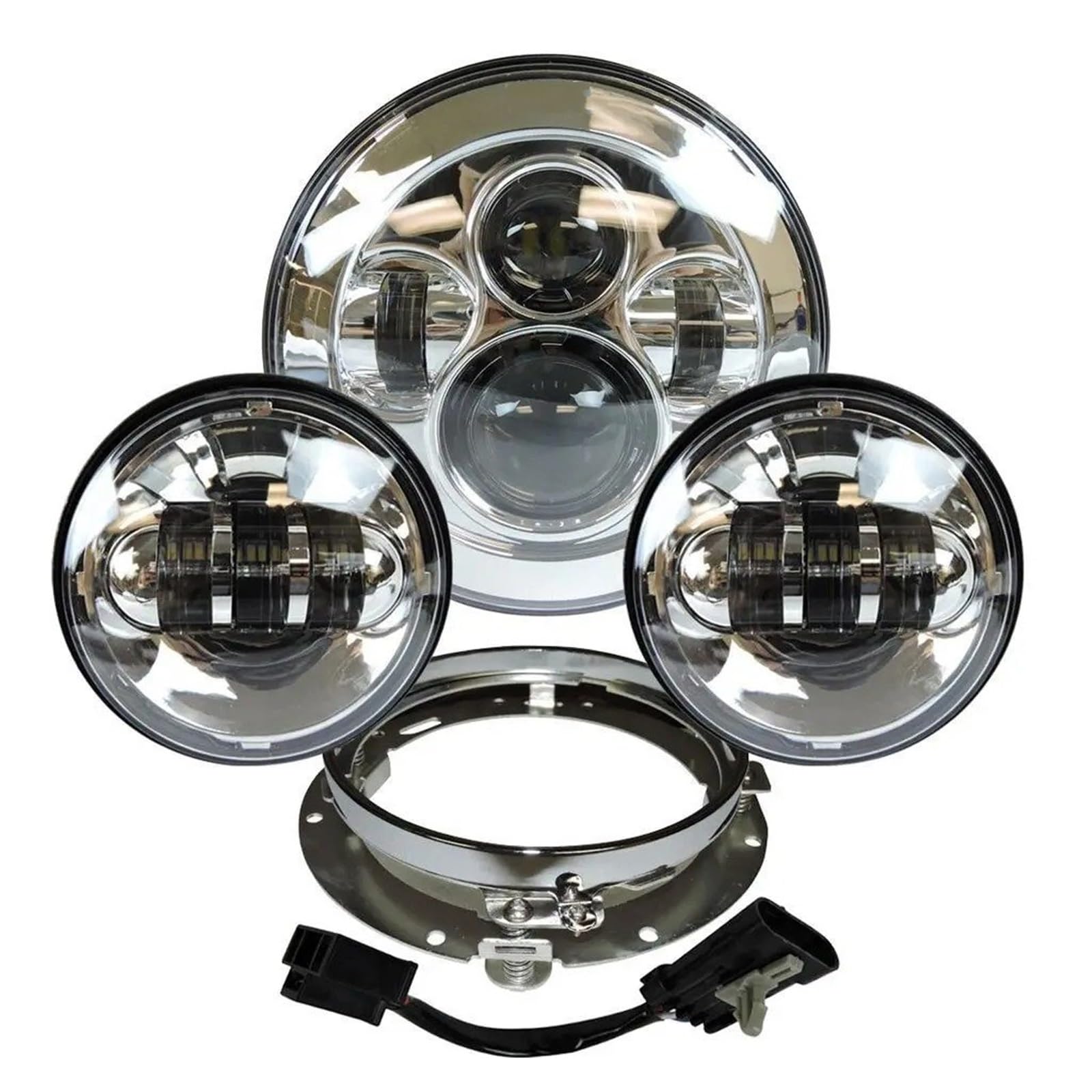 Per Touring Per Electra Per Glide Per Road Per King Per Softail Per Night Proiettore LED 7" Faro 4,5" Lampada Fendinebbia Faro Del Motociclo(Only 4.5 inch lamp)