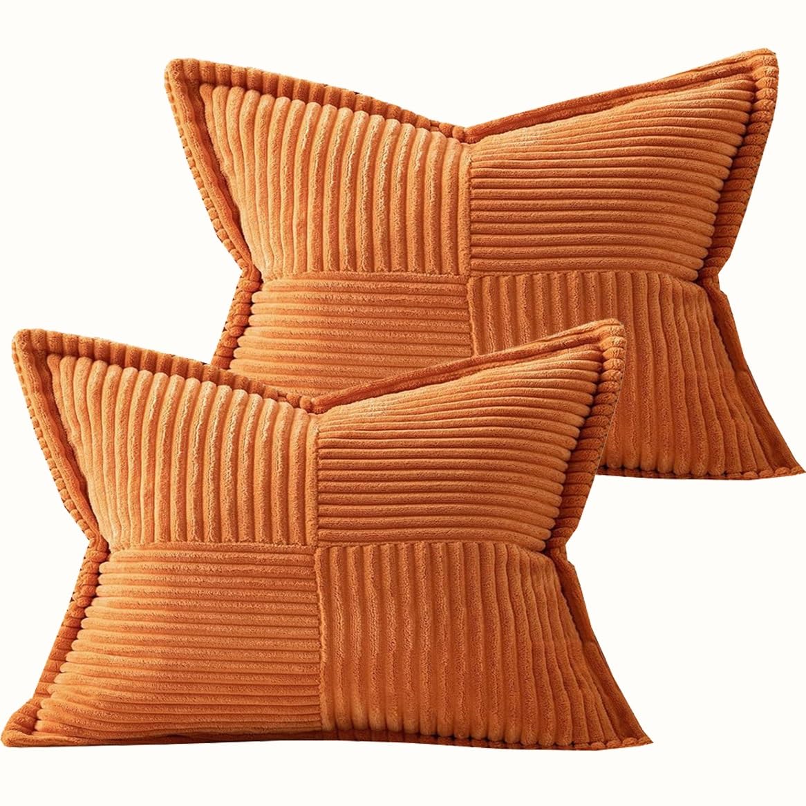 Miecoae Corduroy Soft Decorative Pillow Case 50x50 50x80 70x70 cm Square Rectangle Cushion Covers Throw Pillow Cover, Home Decorations for Sofa Couch Bed Chair(A10,30x50cm 2pack)