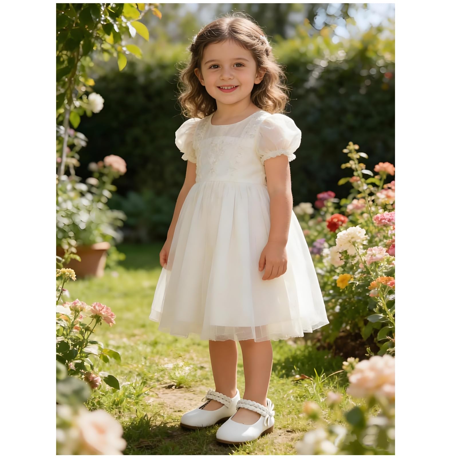 1-5 Ans Bebe Filles Ballerines Mary Janes pour Filles Petites Chaussures Princesses Semelle Douce