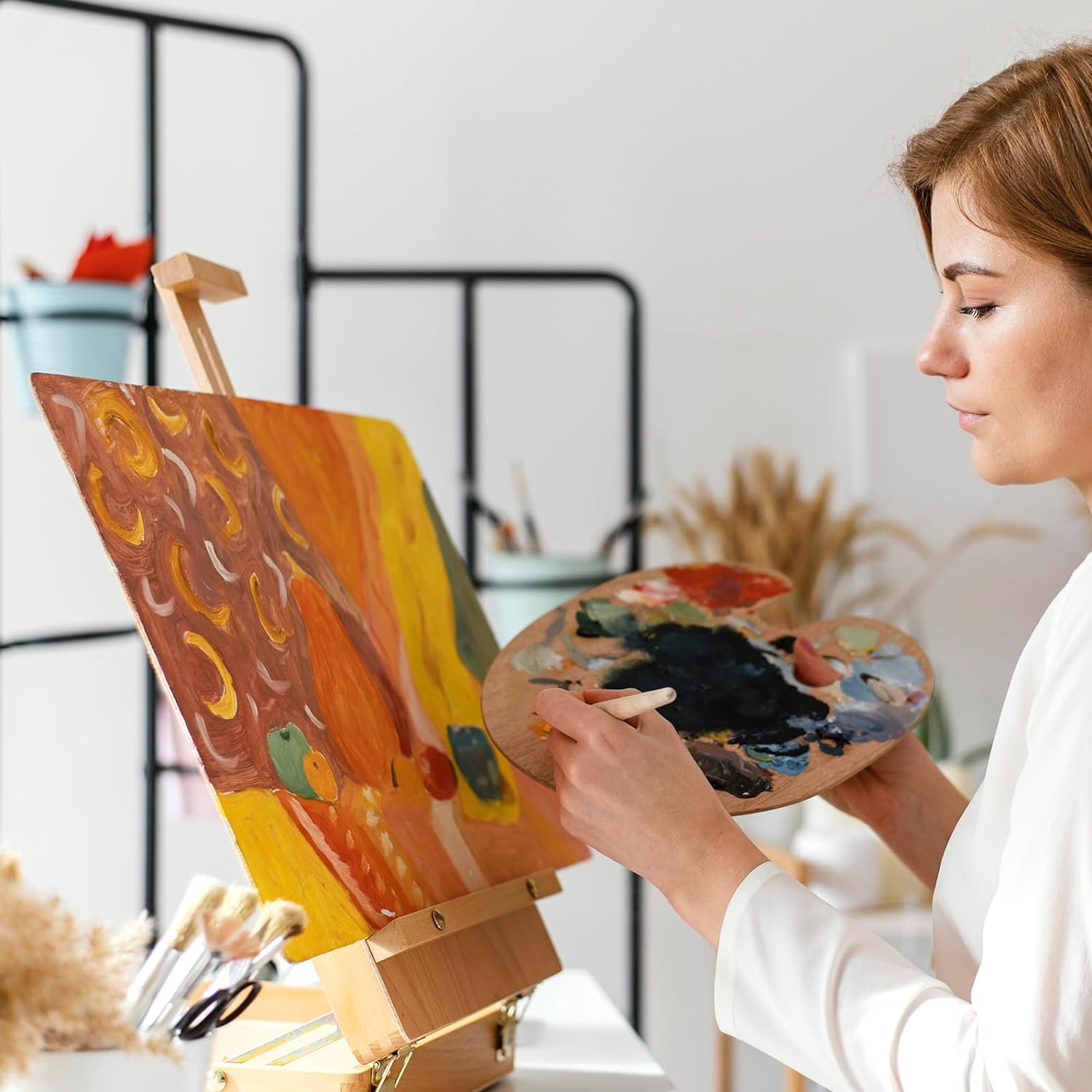 ESRICH Canvas Boards for Painting, 20 Pack Canvases for Painting 8x10 Cotton Primed Acid Free Blank Canvas Panels for Oil Paint, Watercolor, Acrylic Paint, Gouache and Tempera. - Image 5