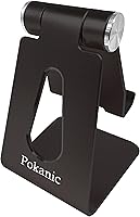 Vista 6 de Soporte ajustable para teléfono celular y tableta, soporte de aluminio multiángulo para teléfono y tableta, base antideslizante, estación de carga