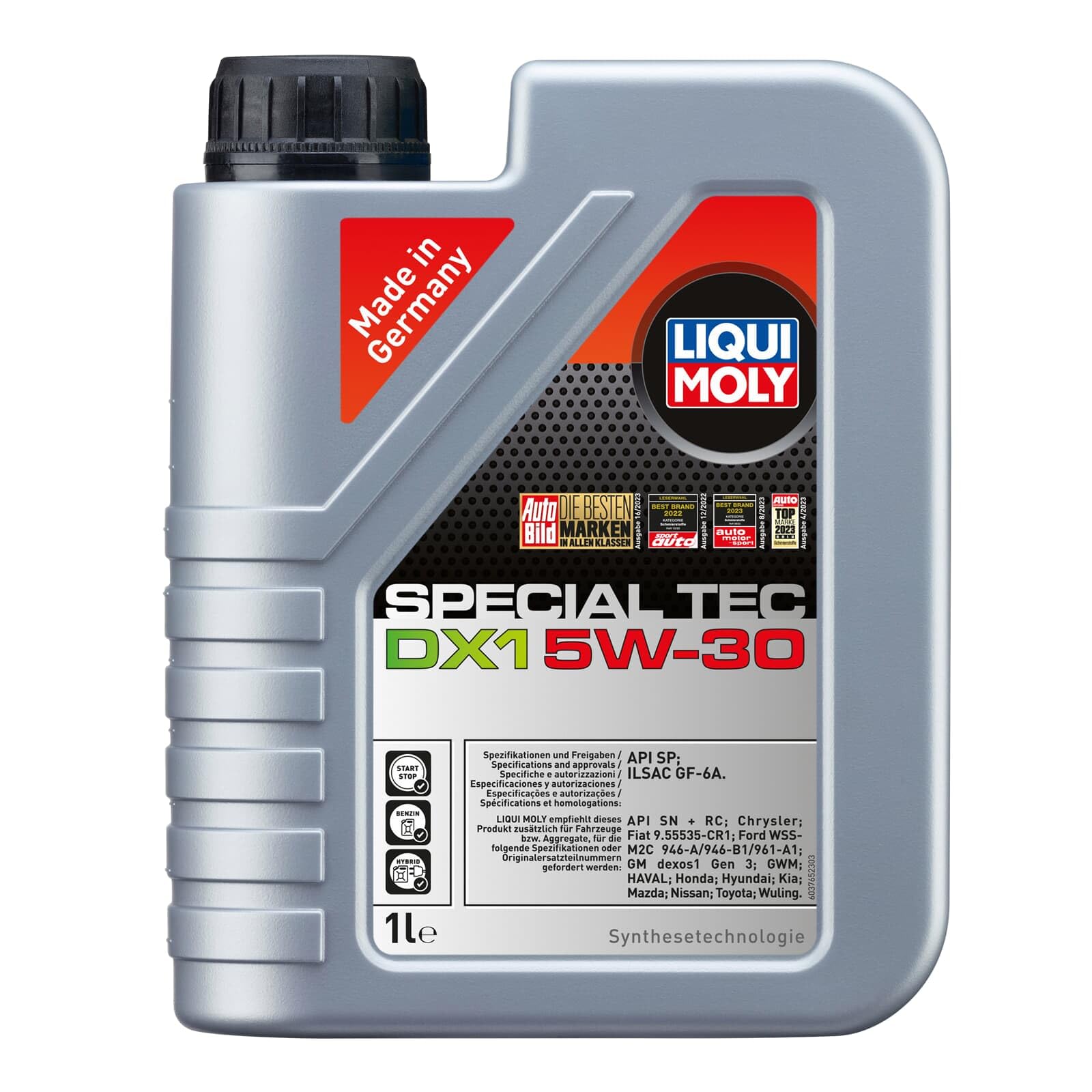 LIQUI MOLY Special Tec DX1 5W-30 | 1 L | Synthesetechnologie Motoröl | Art.-Nr.: 3765, farblos