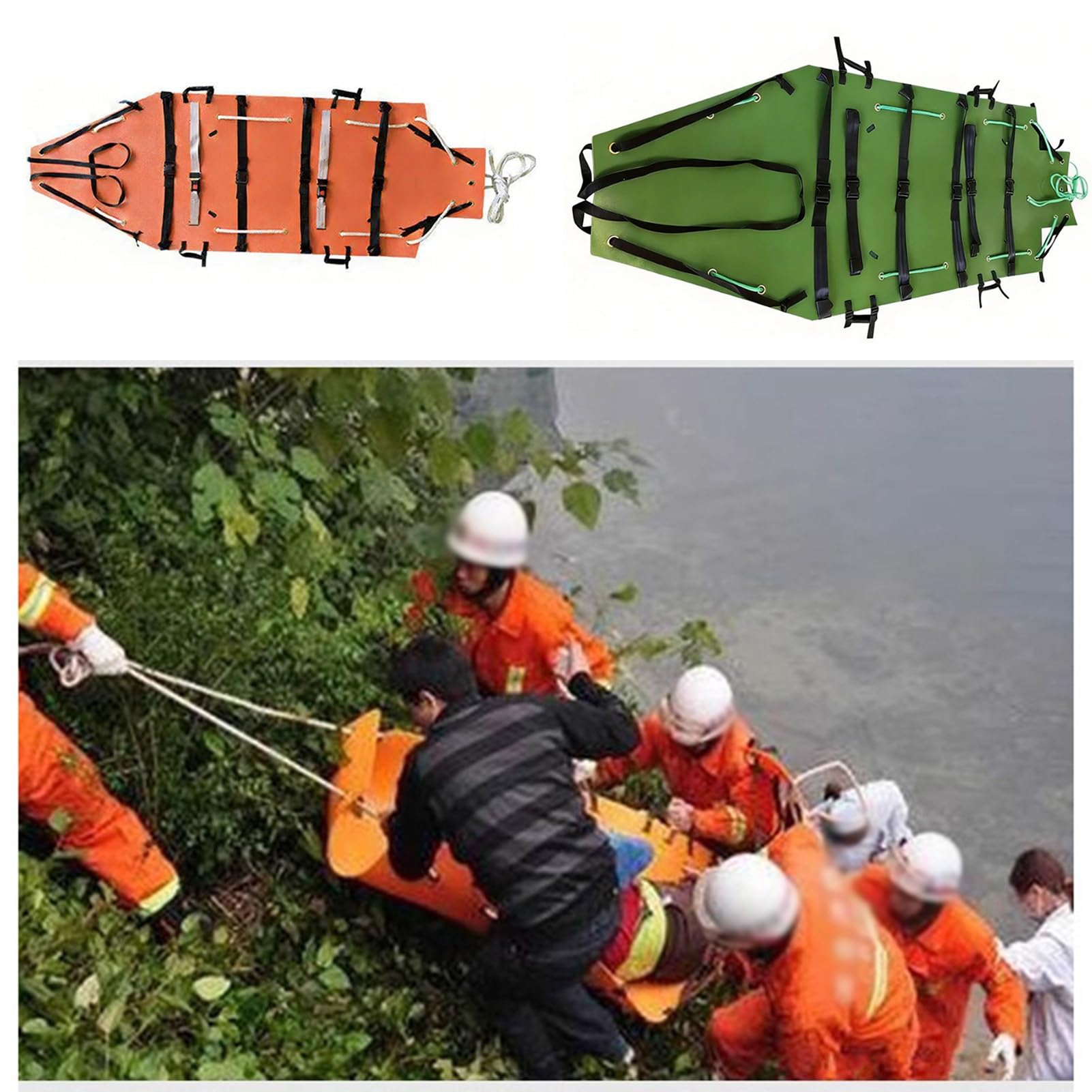 Faltbare Gurney-Trage, Leichte, Aufrollbare Rettungstrage
