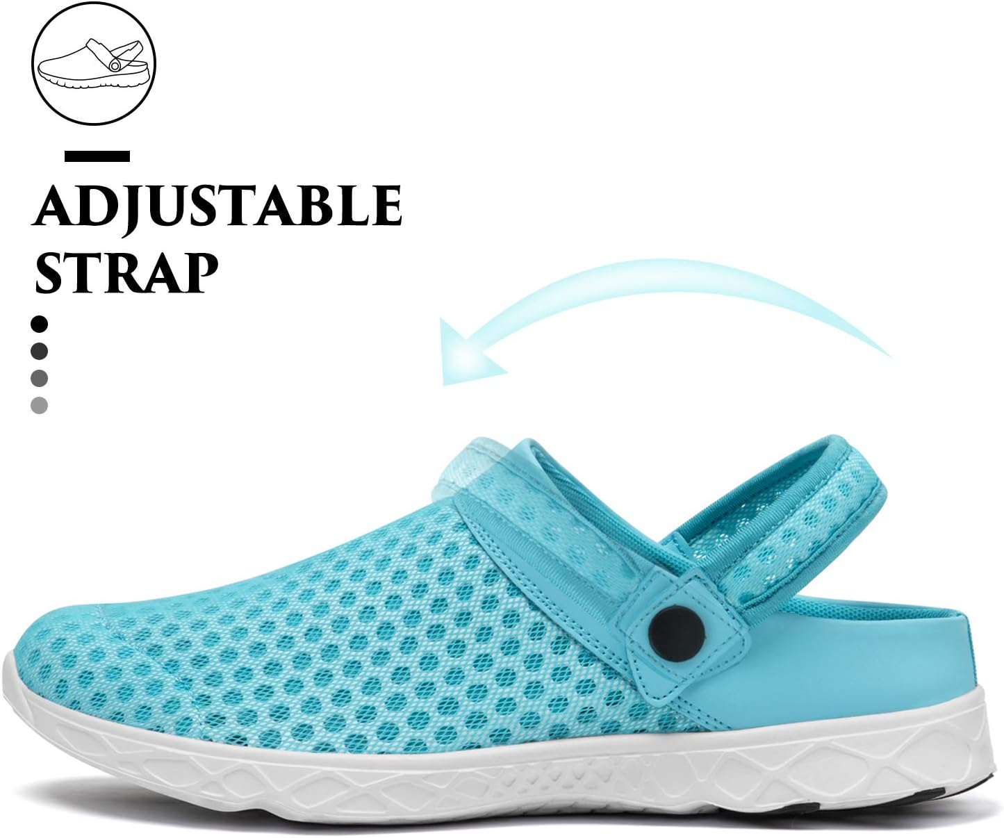 SAGUARO Men's Women's Quick Dry Garden Shoes Lightweight Breathable Gardening Clog Water Shoes Mesh Sandals for Sports Outdoor Beach Pool Exercise - Image 4