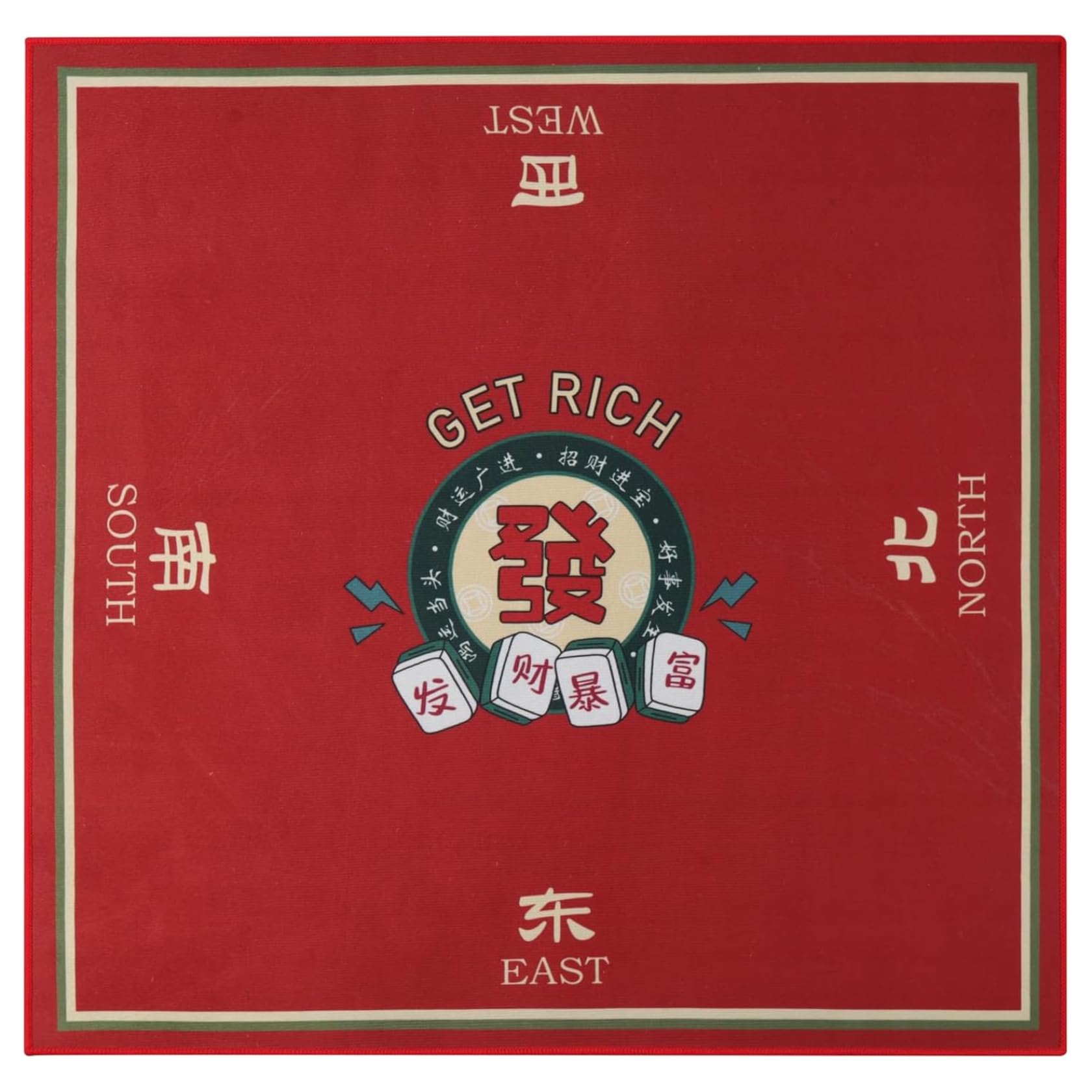 Hintyne Mahjong Mat, 31.5x31.5 Anti-Slip Mahjong Table Cloth Wear-Resistant Noise Reduction Table Cover