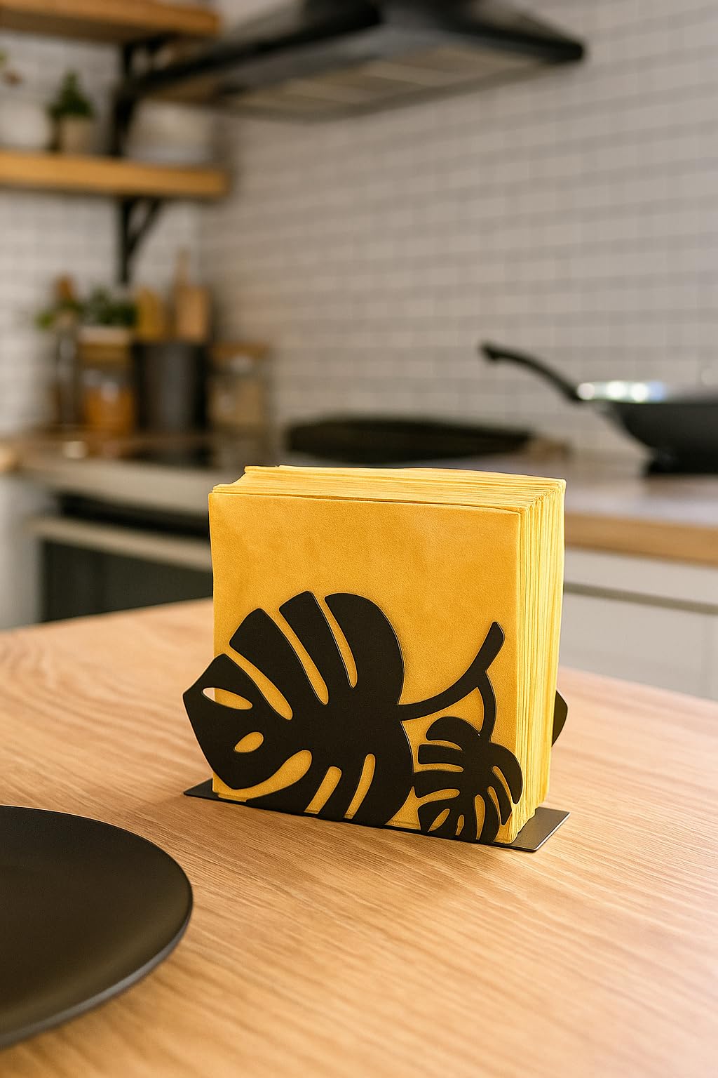 hitparade】ナプキンスタンド2点:ボタニカル＆ブロンズ製リーフ型