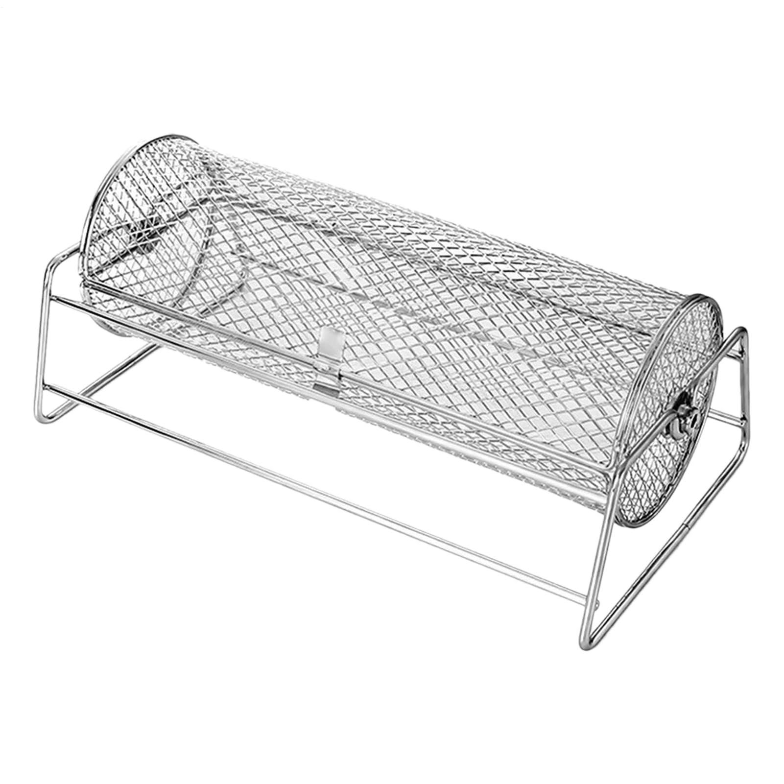 Tubo de rejilla para barbacoa de acero inoxidable - Accesorios resistentes para cestas de parrilla para cocinar al aire libre. Ideal para asar alitas de pollo y como herramienta portátil para barbaco