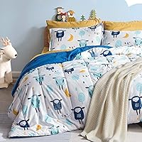Vista 36 de SLEEP ZONE Juego de edredón de 5 piezas para niños, tamaño individual, súper lindo y suave, ropa de cama para niños en una bolsa, juego de 5 piezas