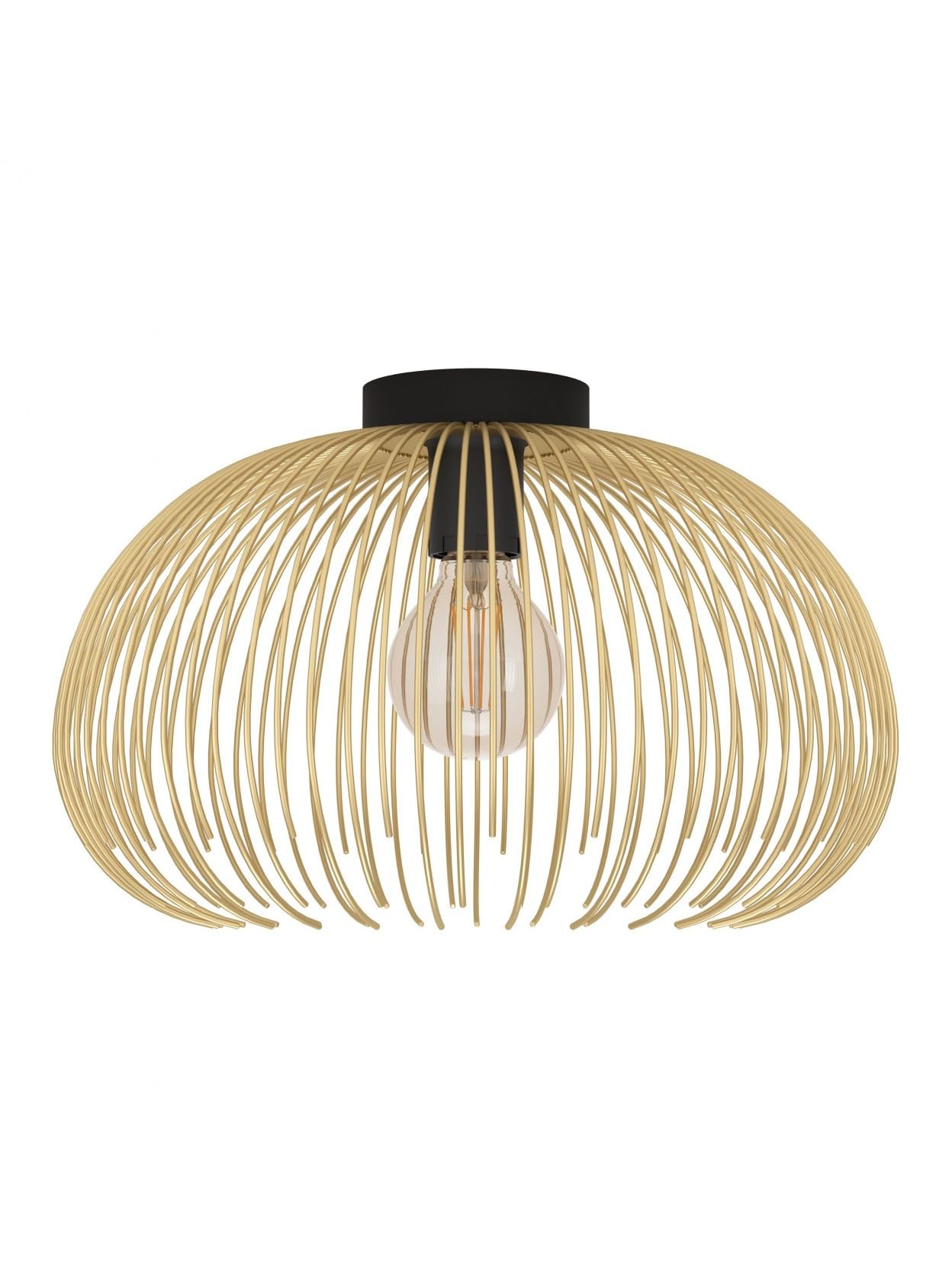 Generico Plafón de techo moderno diseño negro y dorado, 1 luz GL1648 para cocina, salón, salón, entrada, dormitorio, pasillo.