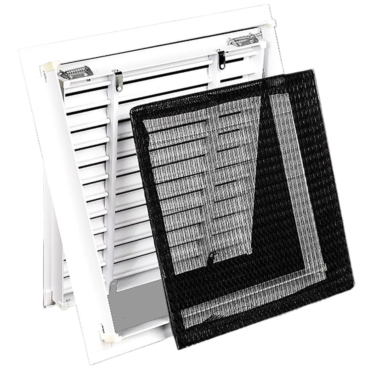 Rejilla de ventilación de metal cuadrada con pantalla, 8, 10, 12, 14, 16, 18, 20, 22 y 24 pulgadas, empotrada en el techo (16 x 16 pulgadas (40 x 40 cm))(24 x 24 in (60 x 60 cm))