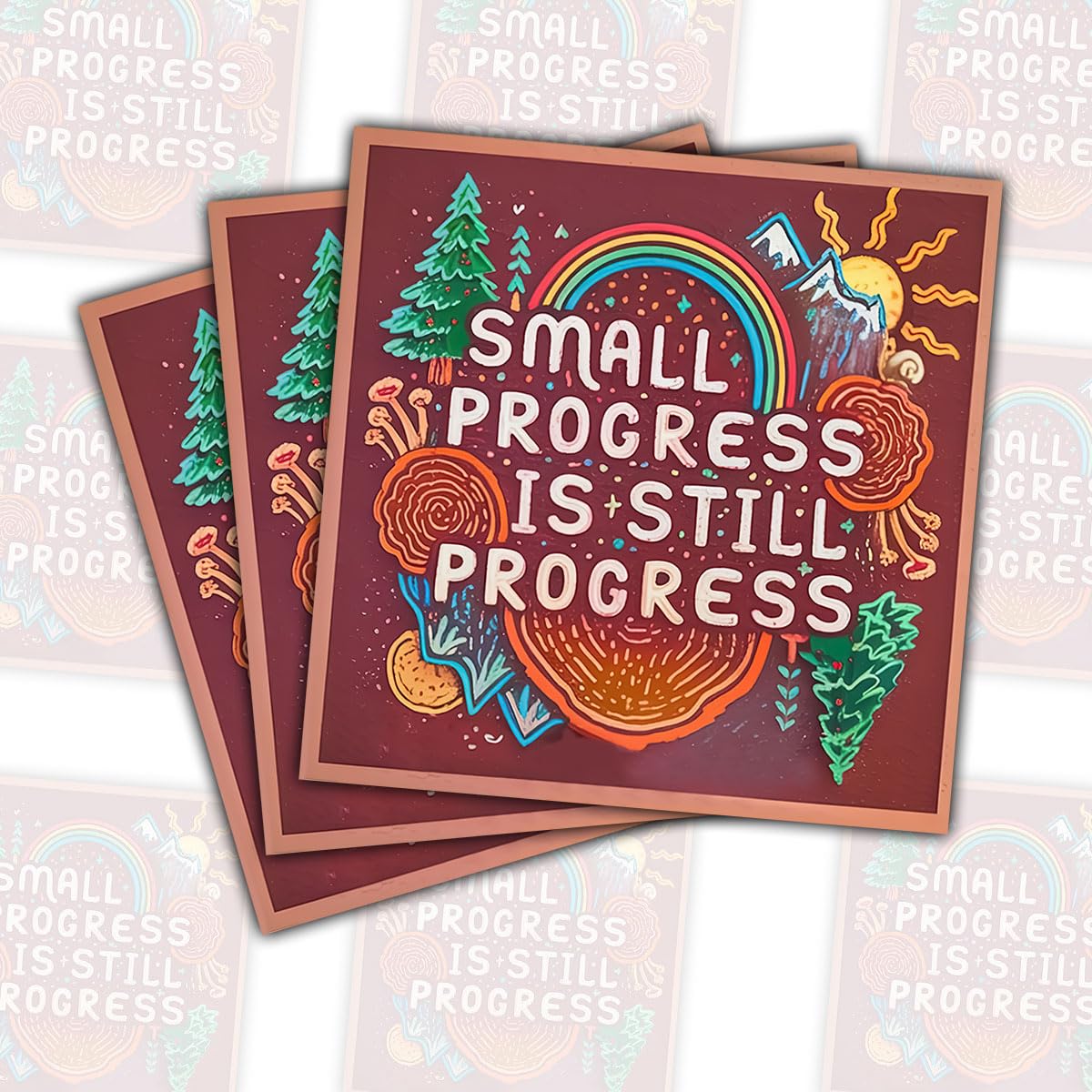 Photo 1 of (3pcs-3in) Small Progress is Still Progress Sticker Mental Health Stickers