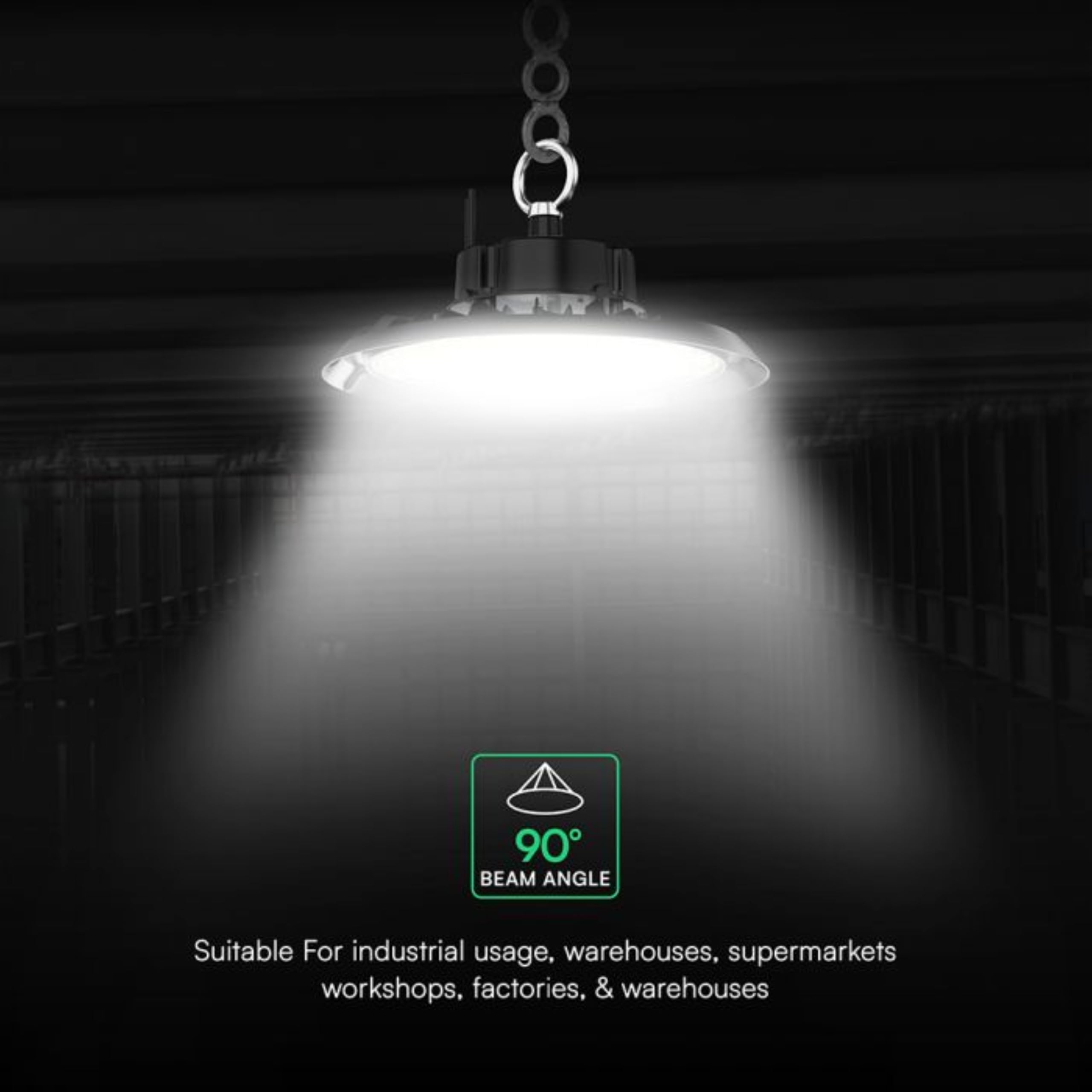 V-TAC Faro Industriale Led UFO potenza 100W - [CHIP CREE LED - RISPARMIO ENERGETICO ] - Lampada Industriale 13500 lm per Magazzino, Fabbrica, Officina - IP65 - Campana - Luce Naturale 4000K