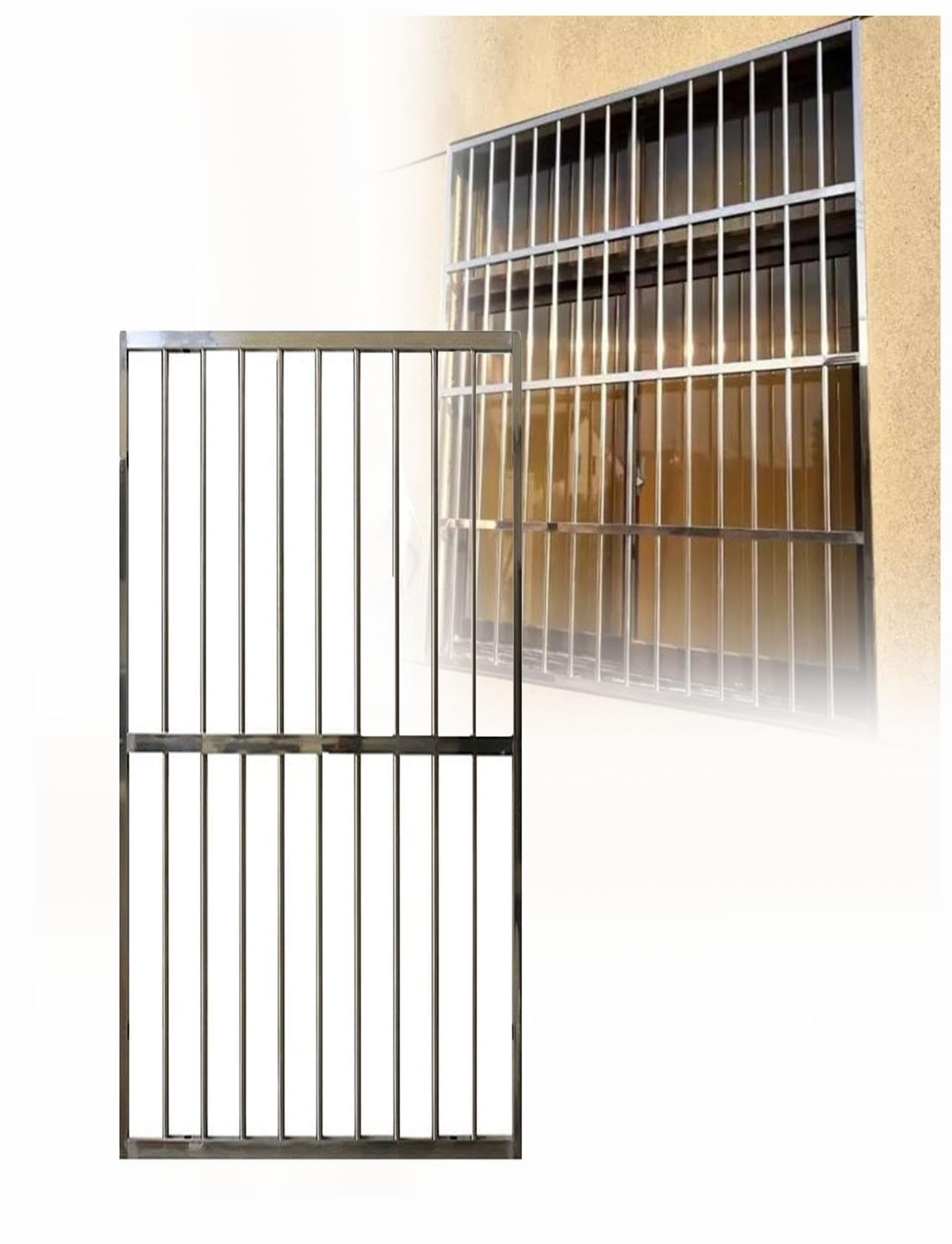 Reja fija de seguridad, separación 8-9 cm, para ventana de sótano
