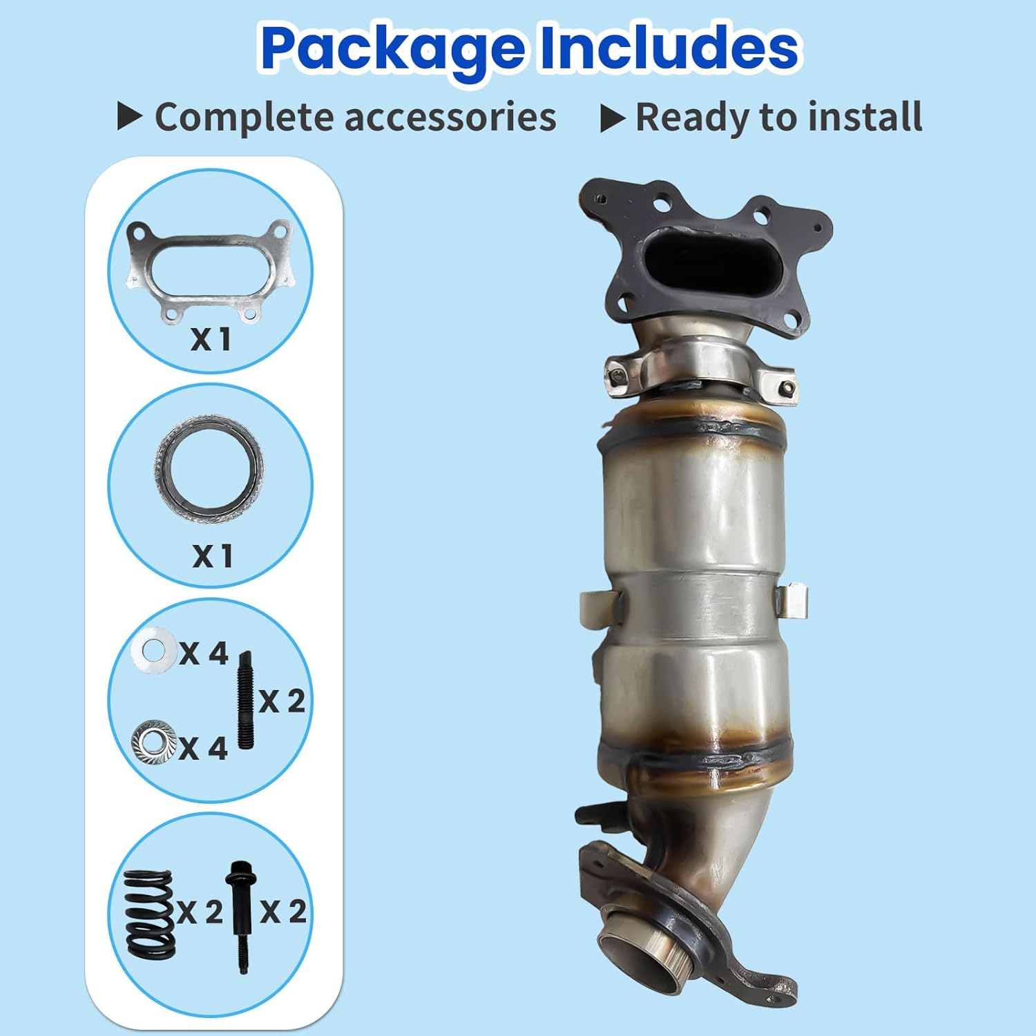 Upgraded 674-986 Front Catalytic Converter Fits for Honda Civic 2006 2007 2008 2009 2010 2011 1.8L L4, Replace# 16641, 57140, Direct-Fit (EPA Compliant)