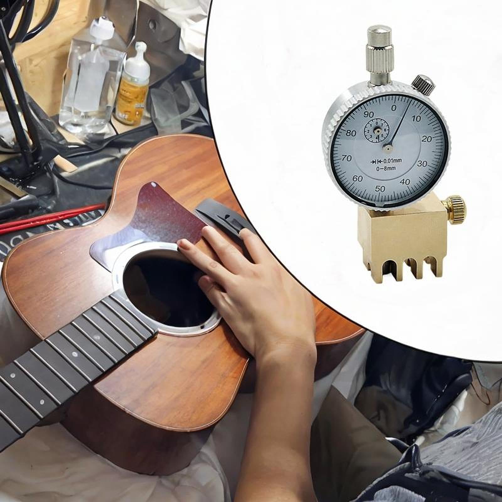 harayaa Calibro per Corde di Chitarra con Display Digitale e Strumento di Misura Compatto, for 16 Inch Radius