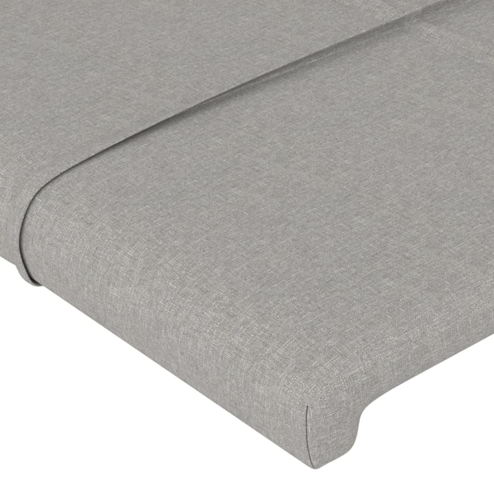 Cabeceros 2 Unidades, Cabezal De Cama, Cabezales Dormitorios Modernos, Cabecera para Cama, Tela Gris Claro 72x5x78/88 cm