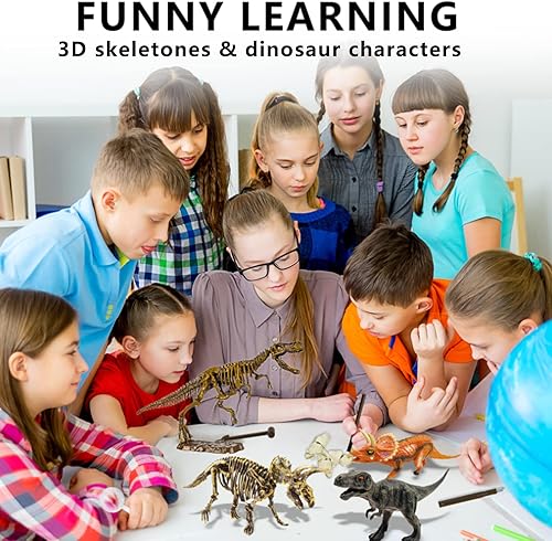Miniatura 5 de Kit de excavación de fósiles de dinosaurios, kits de excavación de dinosaurios para niños, kits de ciencia educativa, juguetes de dinosaurios para