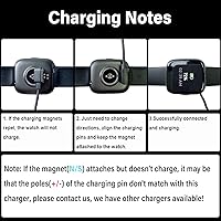 Vista 5 de Compatible con cargador de reloj inteligente ROHS, 2 pines/2 unidades [modelo A + modelo B, un ajuste] Cable de carga USB magnético de 0.157