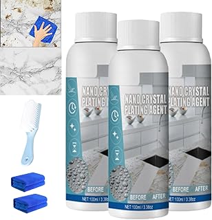 LONGLUAN Furniture Marble Scratch Repair Refurbishment Agent, Stone Nano Crystal-Plating Agent, Nanometer Crystal Plating Agent, Marble Cleaner Stain Remover, Marble Stone Cleaner Polishes (3pcs)