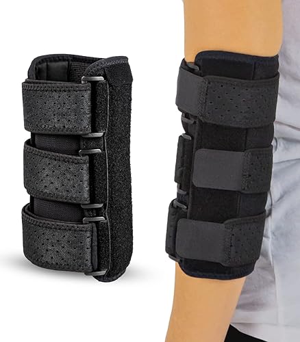 Vive Férula de codo para tendinitis, túnel cubital, soporte para dormir, codo de tenista, 2 férulas extraíbles que estabilizan las articulaciones