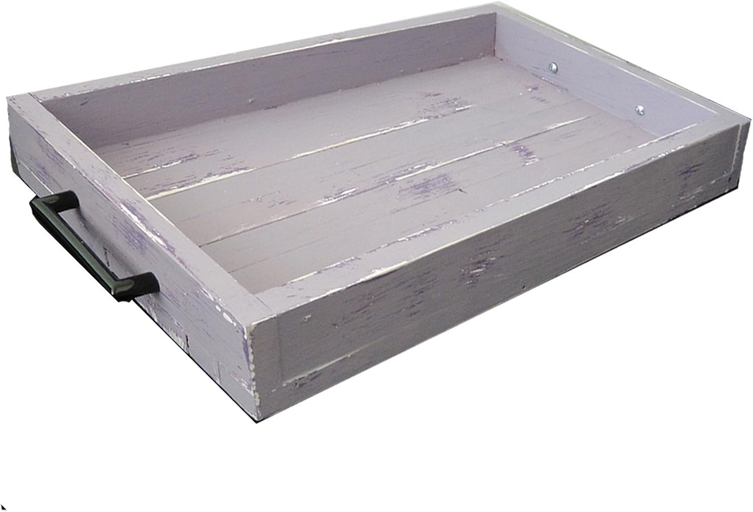 Wood Display/Serving Tray 16" x 12" Lavender/Black