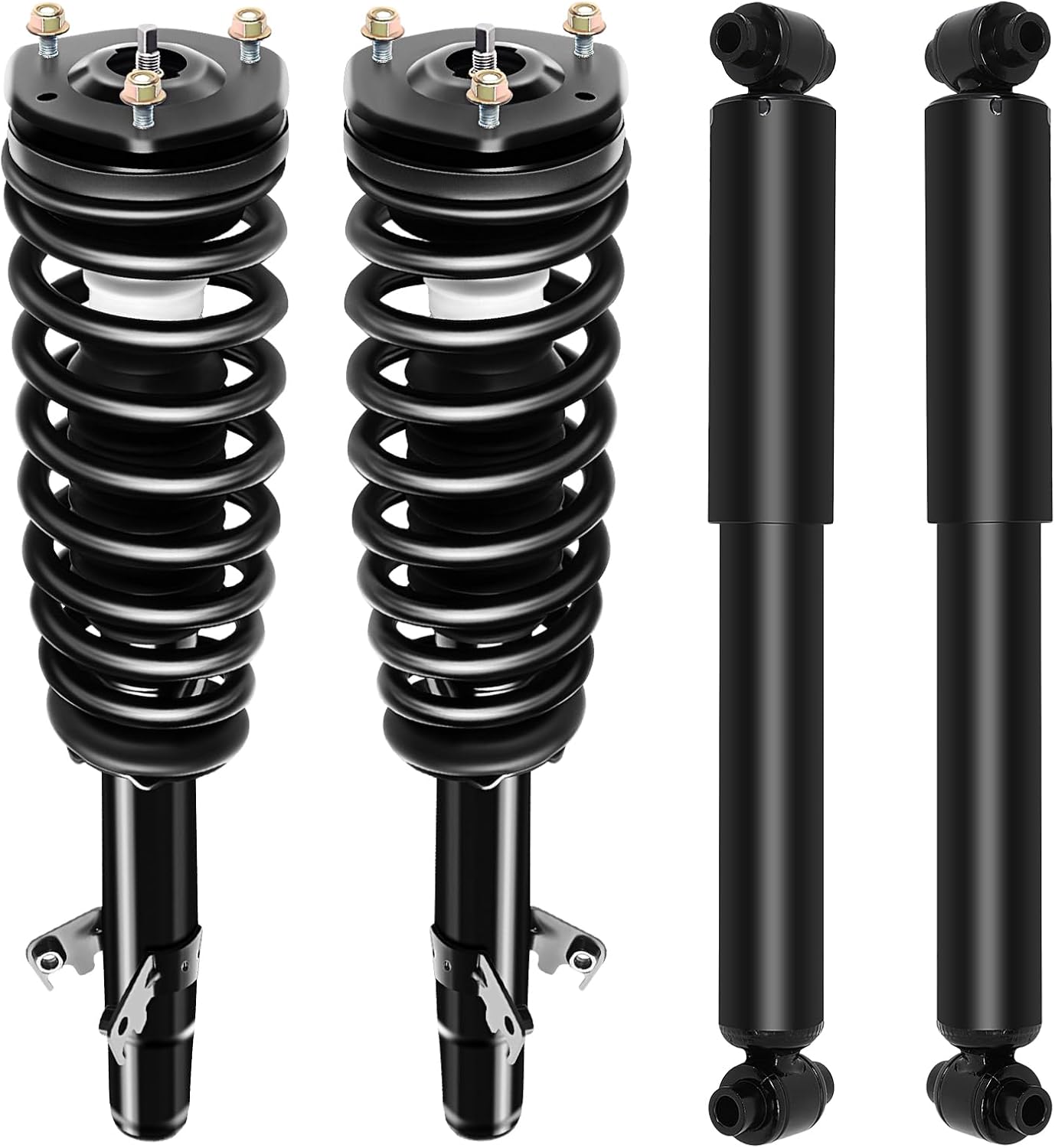 Front Rear Struts Assembly Shock Absorber with Coil Spring for Ford Fusion 2006-2009 for Mercury Milan 2006-2009, Replace OE 172261 5784