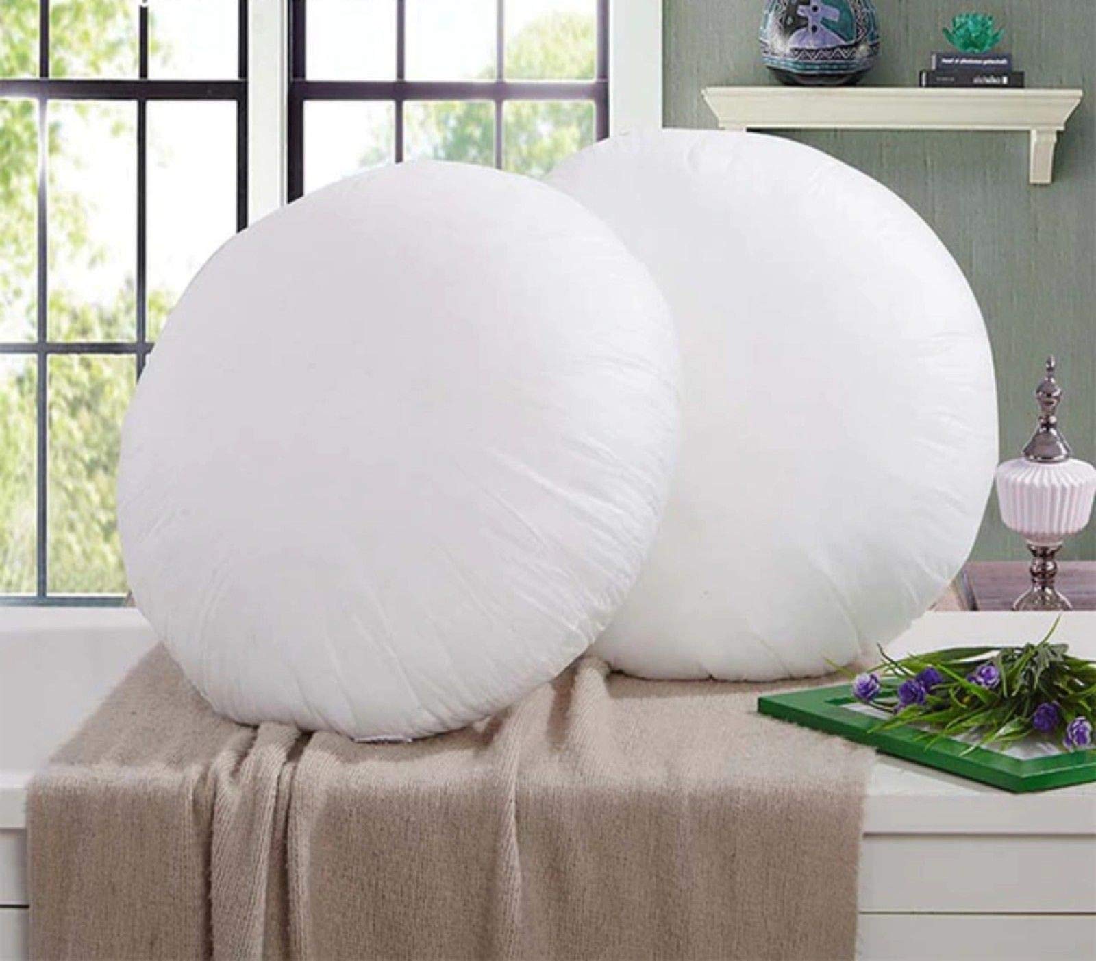 JDX and Fiber Round Cushion Set of 2 for Living Room and Sofa, 16x16 Inch, B0BGSP1L74-image-12