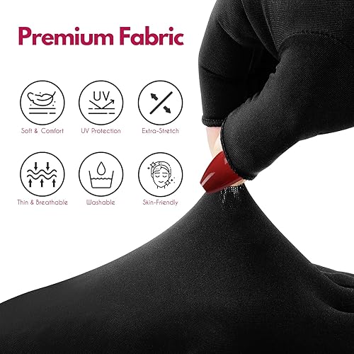 Miniatura 6 de DORAGYM Lámpara de uñas LED UV recargable rosa y guantes UV para uñas negro