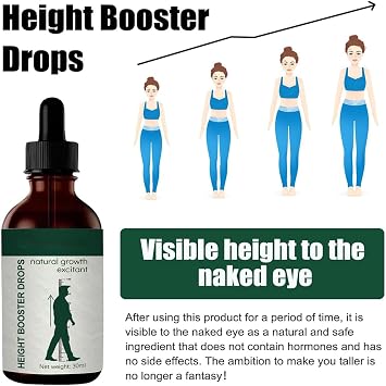Medicare Height Booster Drops,Height Booster Drops Medicare,Height Growth for Adults,Height Increasing Oil,Bone Growth,Reach Your Maximum Height (1PC)