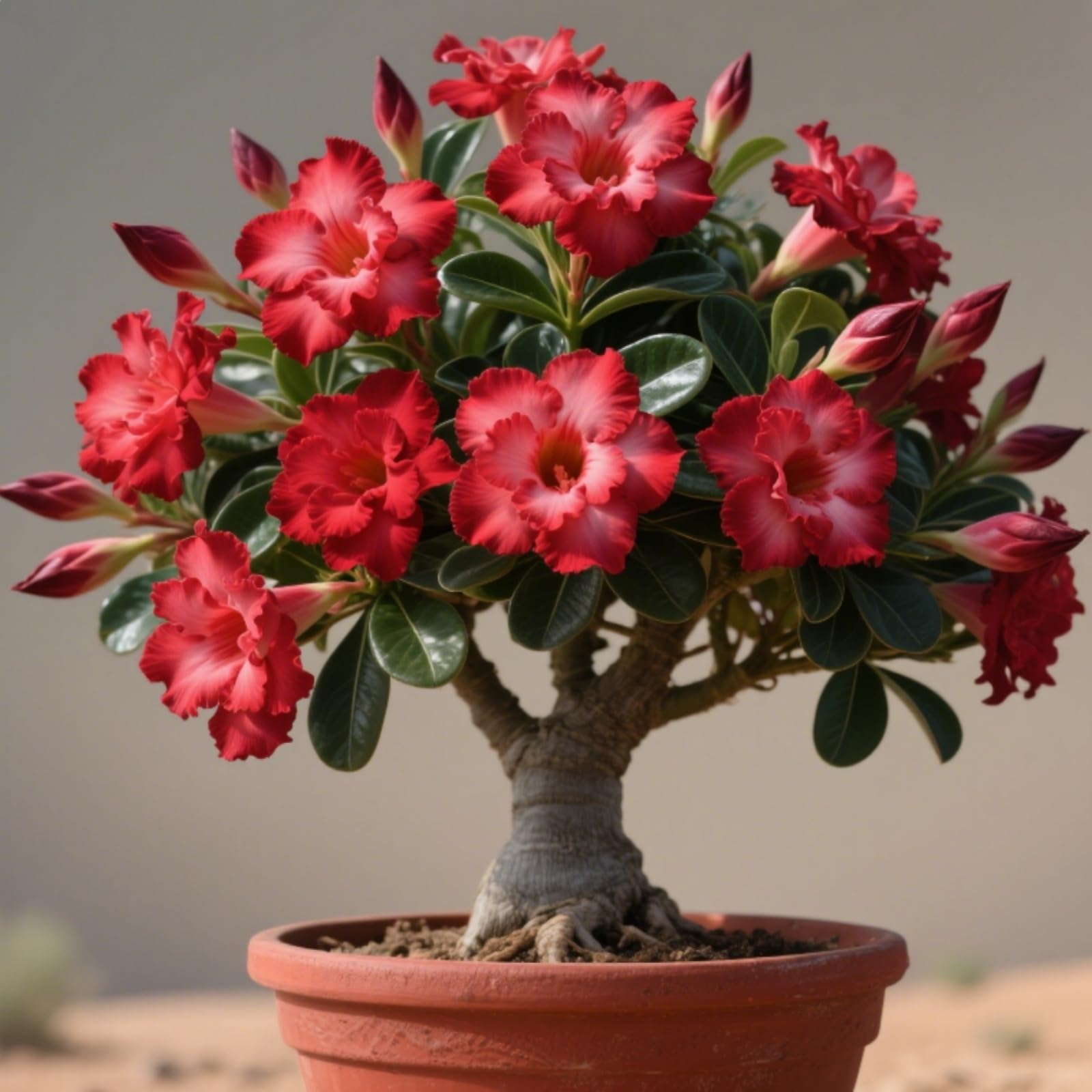 Perennial Desert Rose Bulbs,Rare and Beautiful Adenium Bulbs in Bulk,Professional Planting for Stunning Garden Displays-5 Bulbs-I