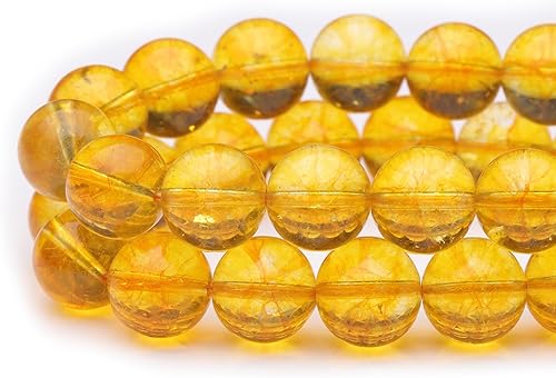 Miniatura 3 de Cuentas de cristal natural para la fabricación de joyas, cuentas redondas pulidas de citrino de 0.315 pulgadas (0.315 in), cuentas rojas de piedra