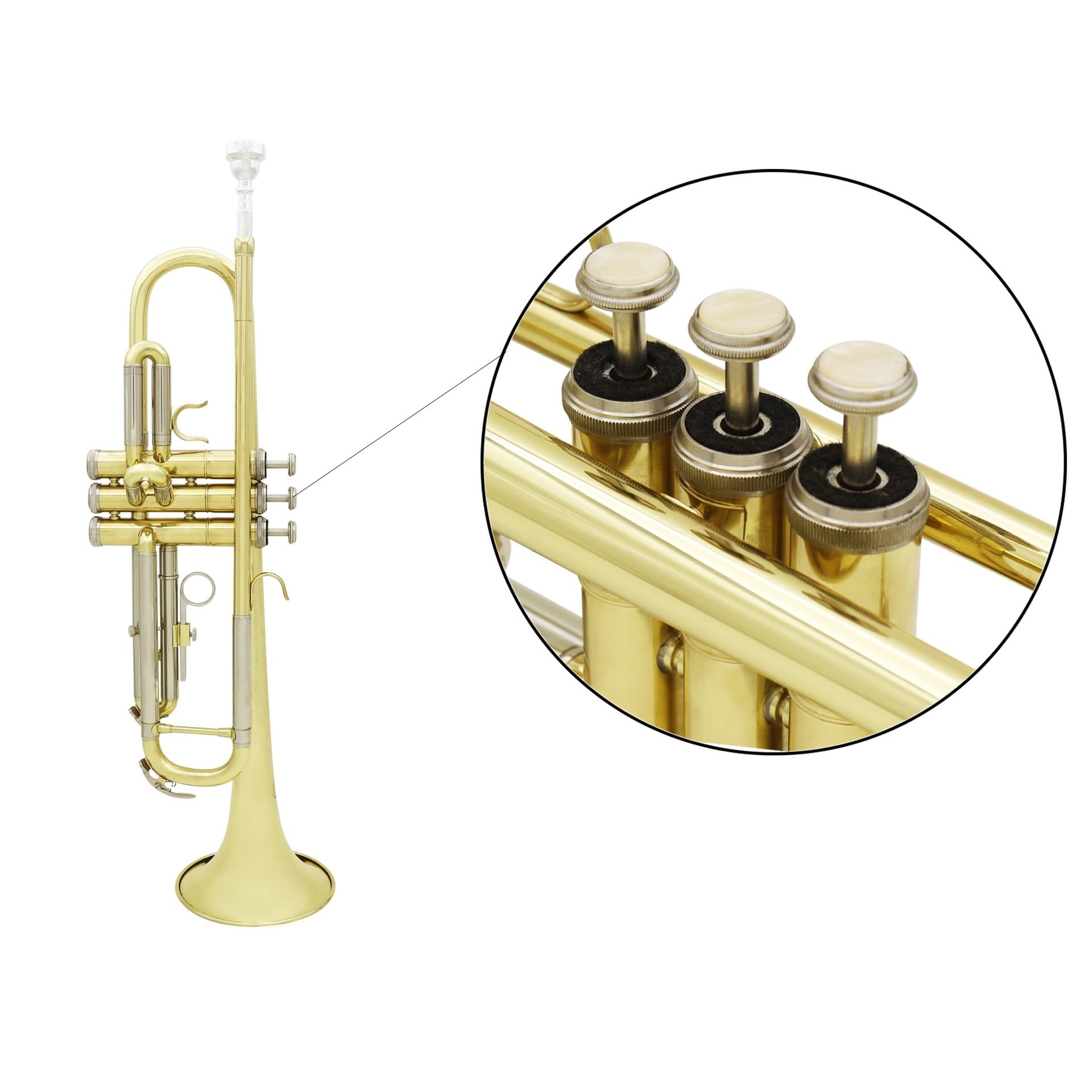 Blechblasinstrumente Trompete B-Trompete Aus Messing, Gold Und Silber, Zweifarbig, Trompete Für Anfänger, Blechblasinstrument