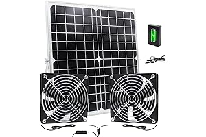 Dollox: Solar Dual Fan Exhaust Intake Air Circulation Fan Kit