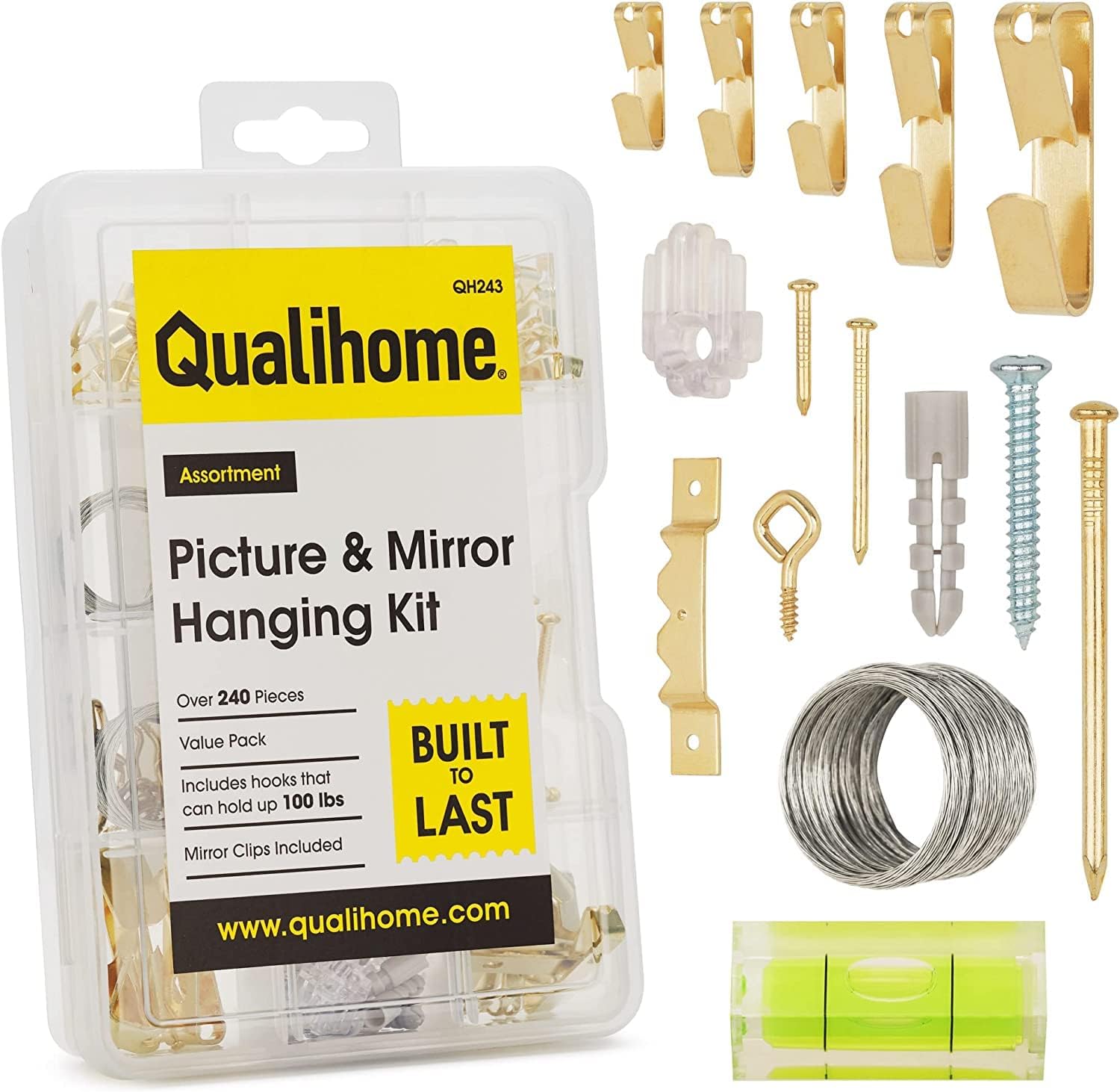 Picture and Mirror Hanging Kit Assortment Hardware Supplies to Hang a
