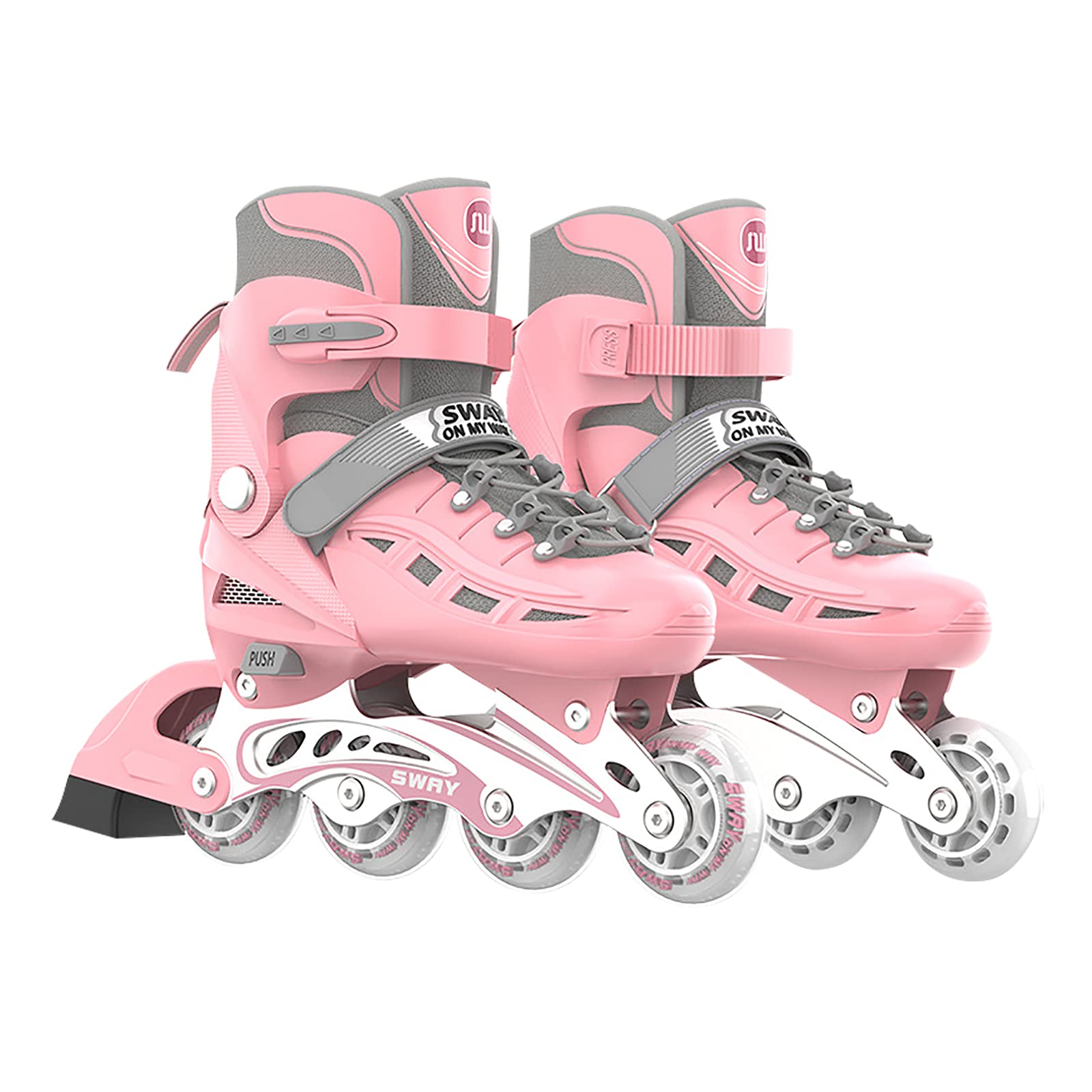Inline Skates with Light Up Wheels,4 Adjustable Size ABEC 7 Bearings,Fully protective shell,Roller Skates for Kids/Boys/Girls