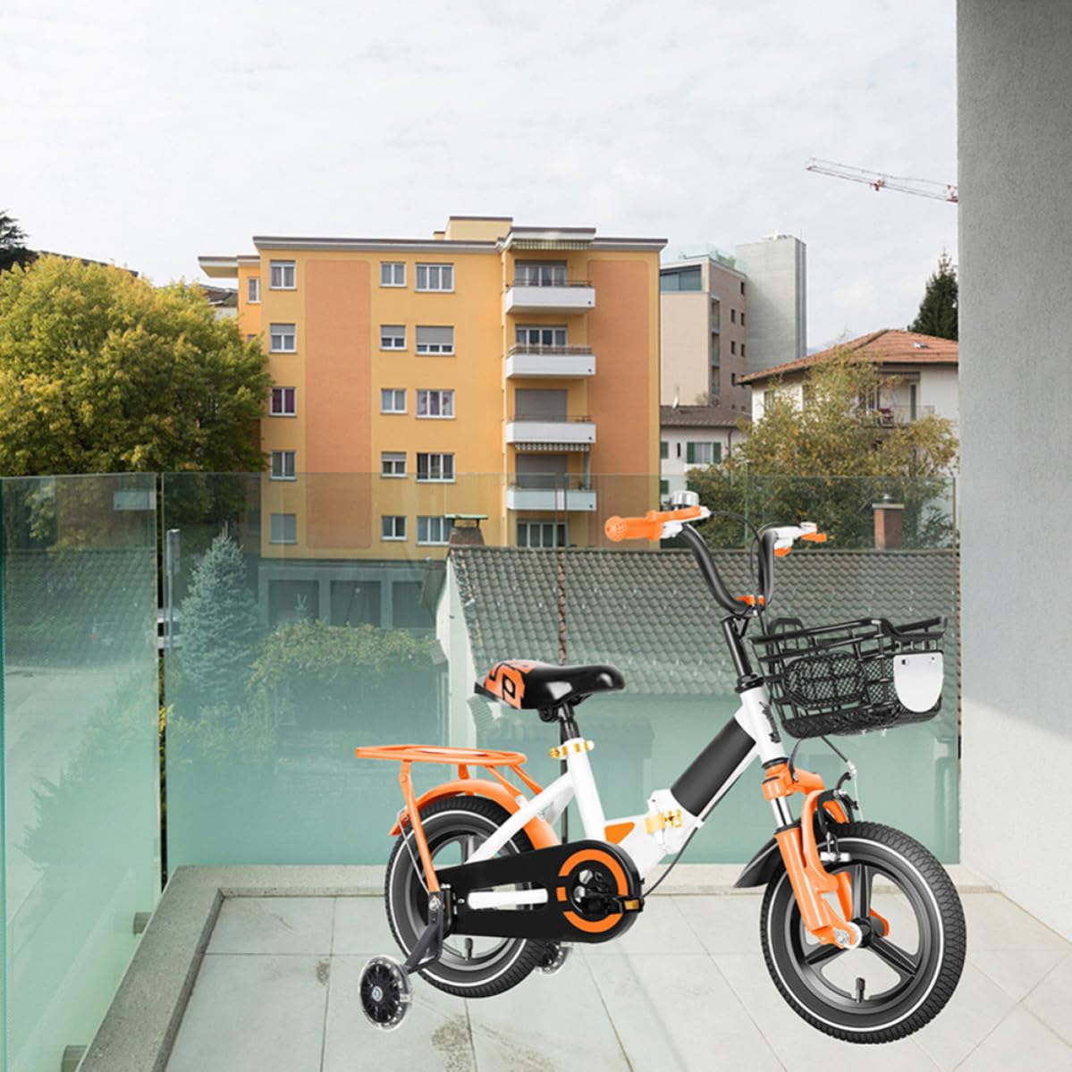 2 Paia Ruote Ausiliarie per Bicicletta, Bilanciamento, Acciaio