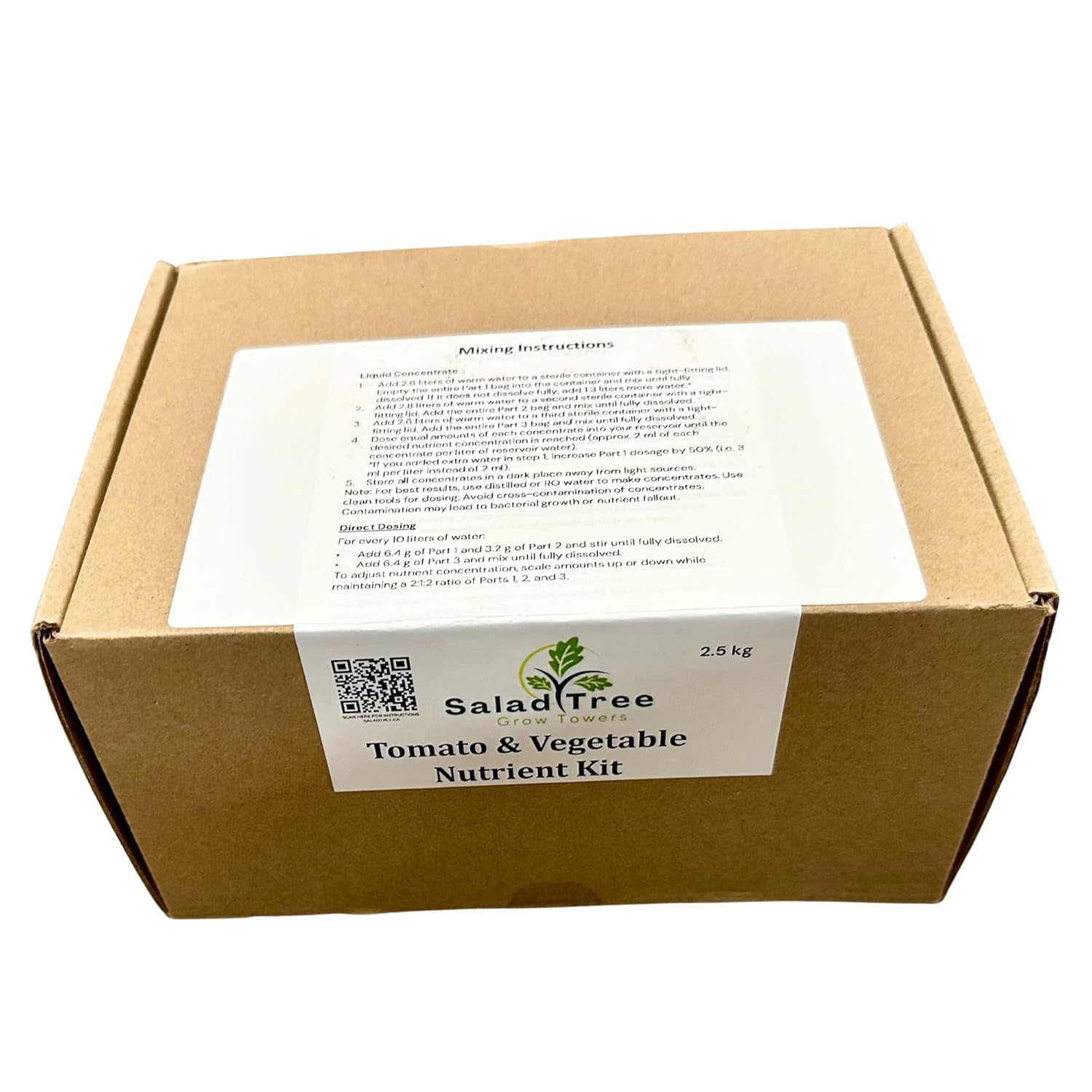 DIY Hydroponic Nutrient, Plant Food Kit, Dry Water-Soluble Nutrition to Mix at Home for Indoor Growing, Bulk Refill, Make 400 Gallons, (Big Pack - 2500g Tomato/Veg kit - Gallon Jugs)