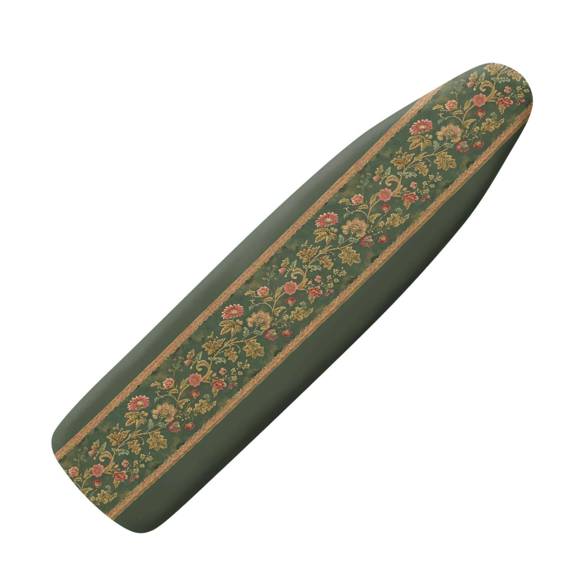 Heavy Duty Ironing Board Cover Flower Heat Reflective Cotton Polyester Blend, Elasticated Drawstring Fastening, Scorch Resistant For Steam Iron150X50Cm/60X20In
