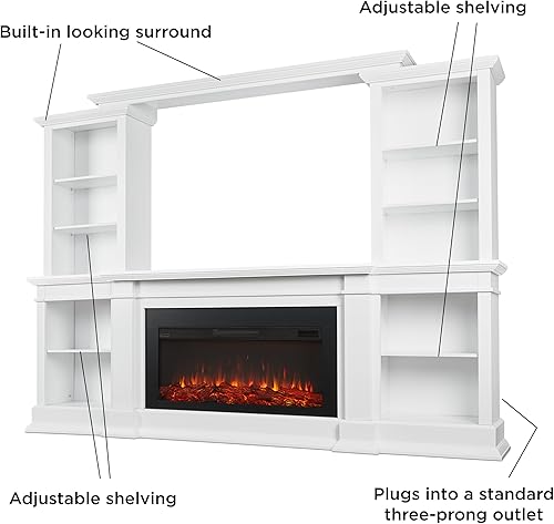 Miniatura 3 de Real Flame Monte Vista - Chimenea eléctrica color blanco