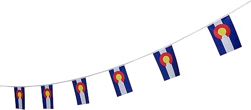 100 Feet Colorado Flag,Colorado State Flag banner,Party Decorations,Pennant Flags Banner,Party Decorations For Grand Opening,Indoor and outdoor,Sport Events.