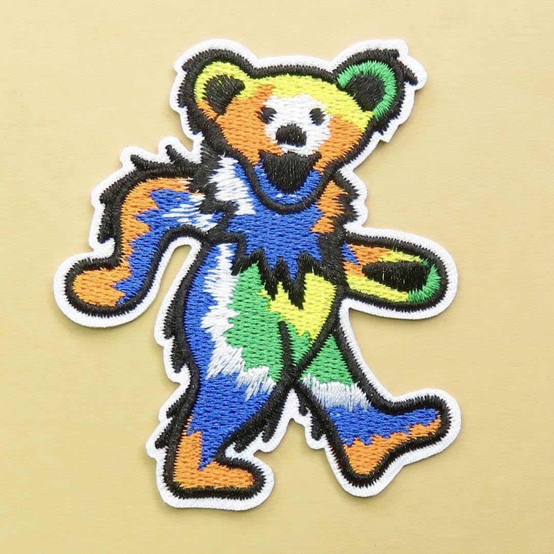 Amazon.co.jp: ベアー レインボー くま 刺繍 アイロン ワッペン