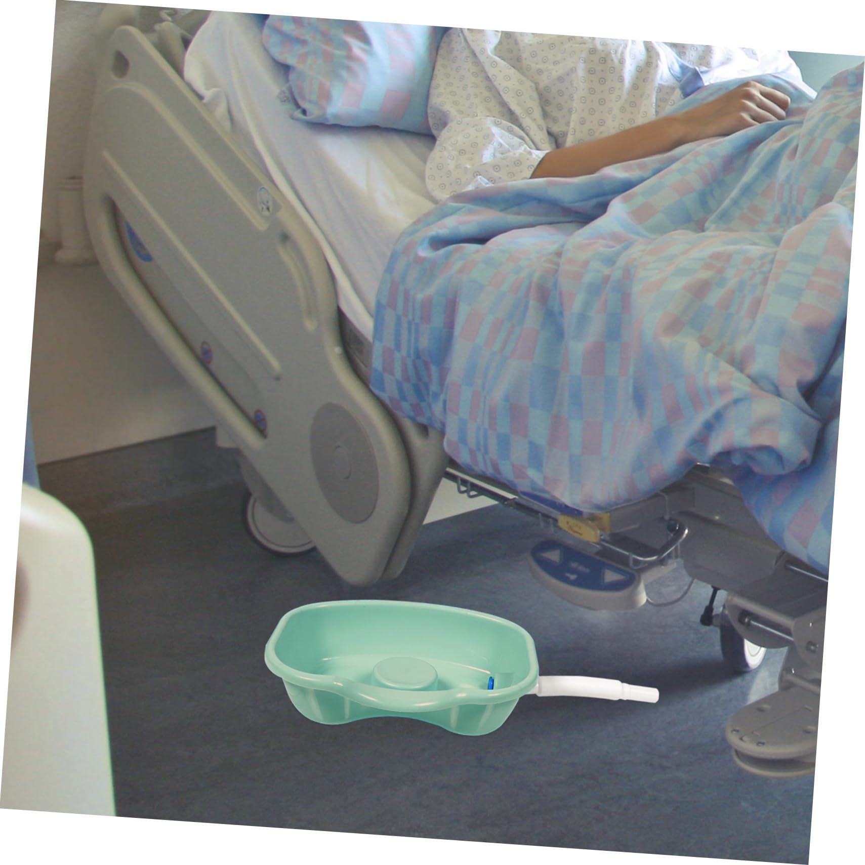 HOMSFOU Ergonomisch Geformtes Haarwaschbecken aus Kunststoff mit Glatter Oberfläche und Gebogener Kante für Haarwäsche im Bett bei Senioren und Pflegebedürftigen