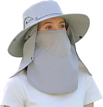 Sun Hat Unisex Face Coverage Shield Neck Flap Cap Garden Lawn Work Sports Hiking Fishing Hats